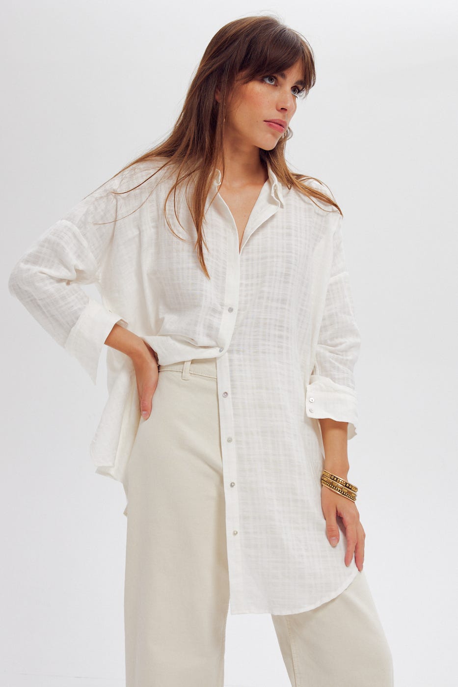 Maxi chemise unie Femme