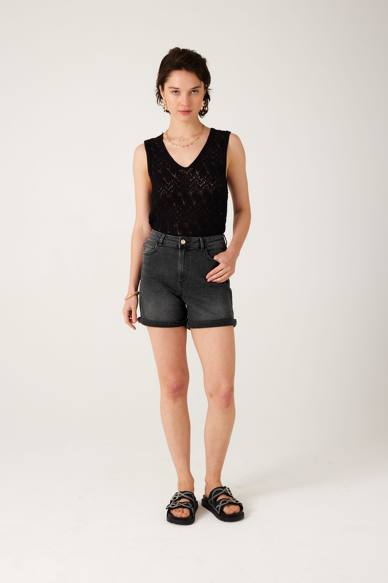Denim shorts