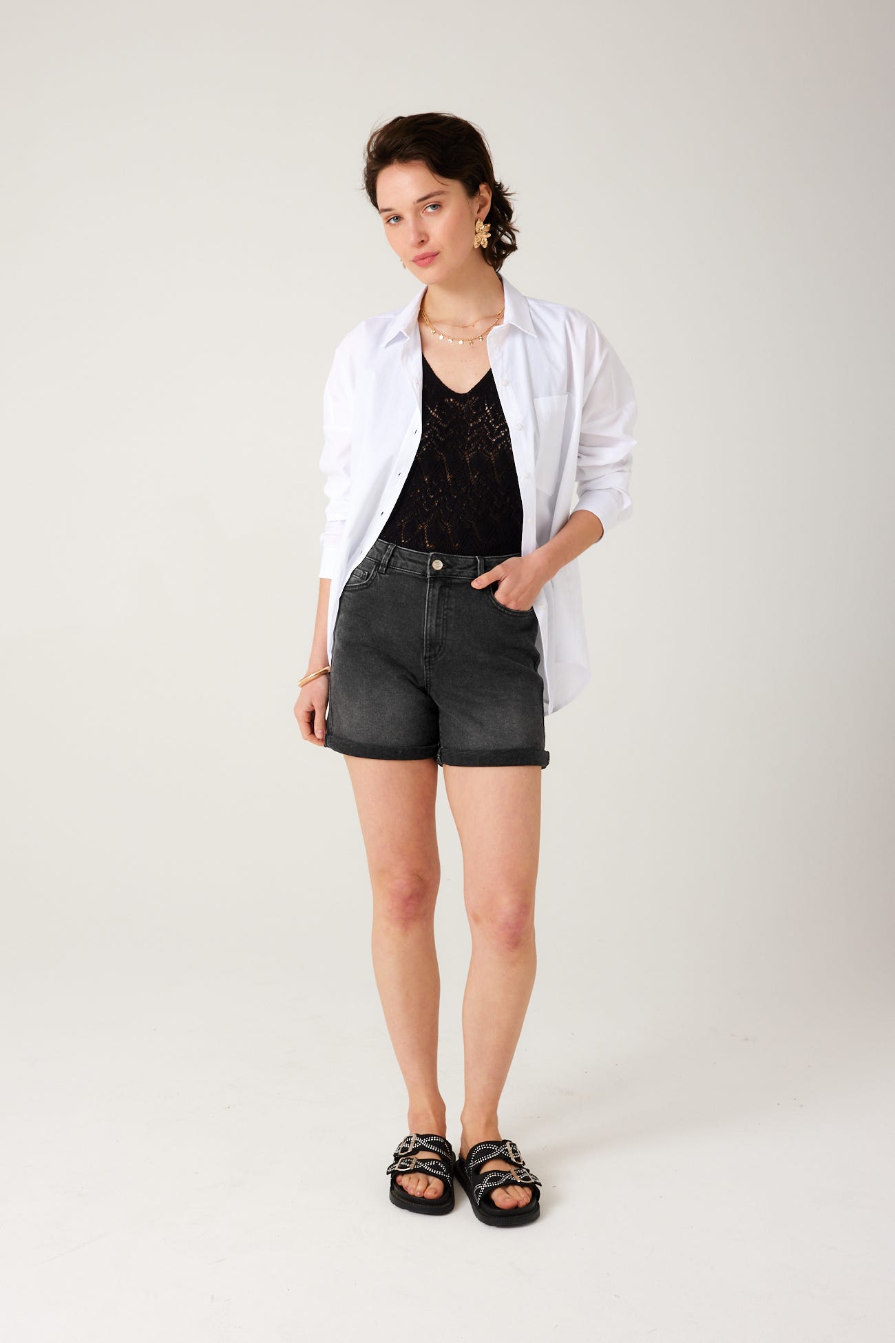 Denim shorts