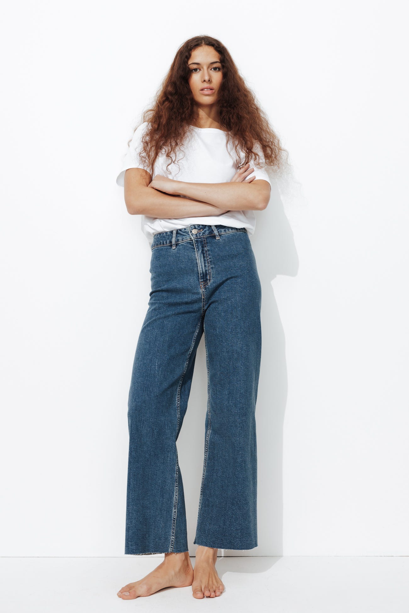 Weite High Waist-Jeans