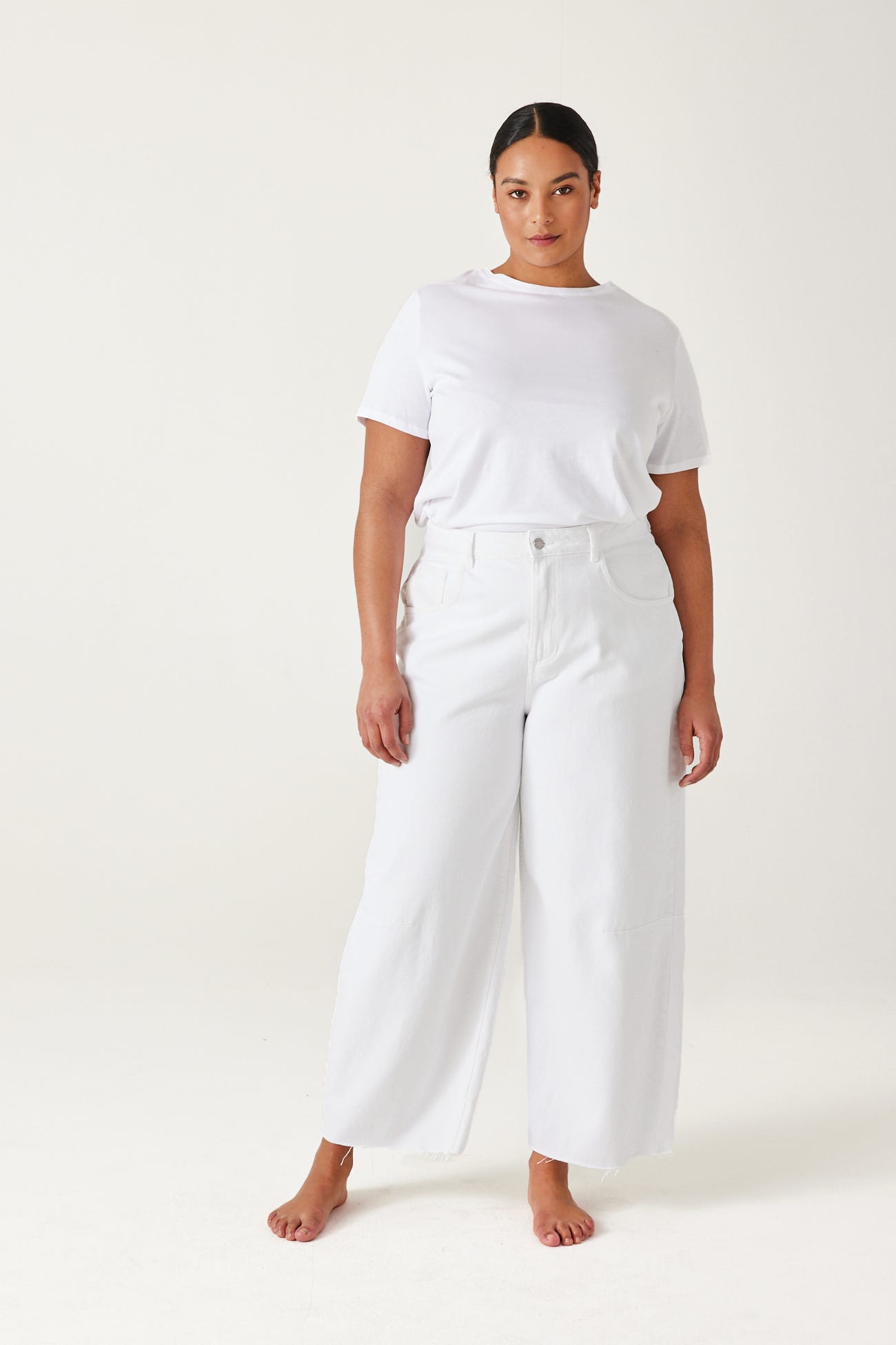 Jean balloon taille haute