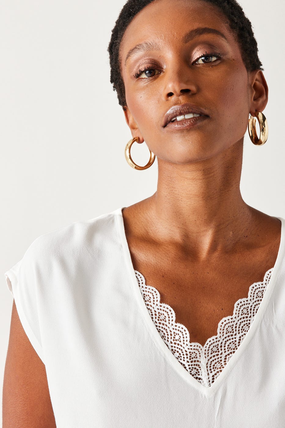 Top détail dentelle Femme