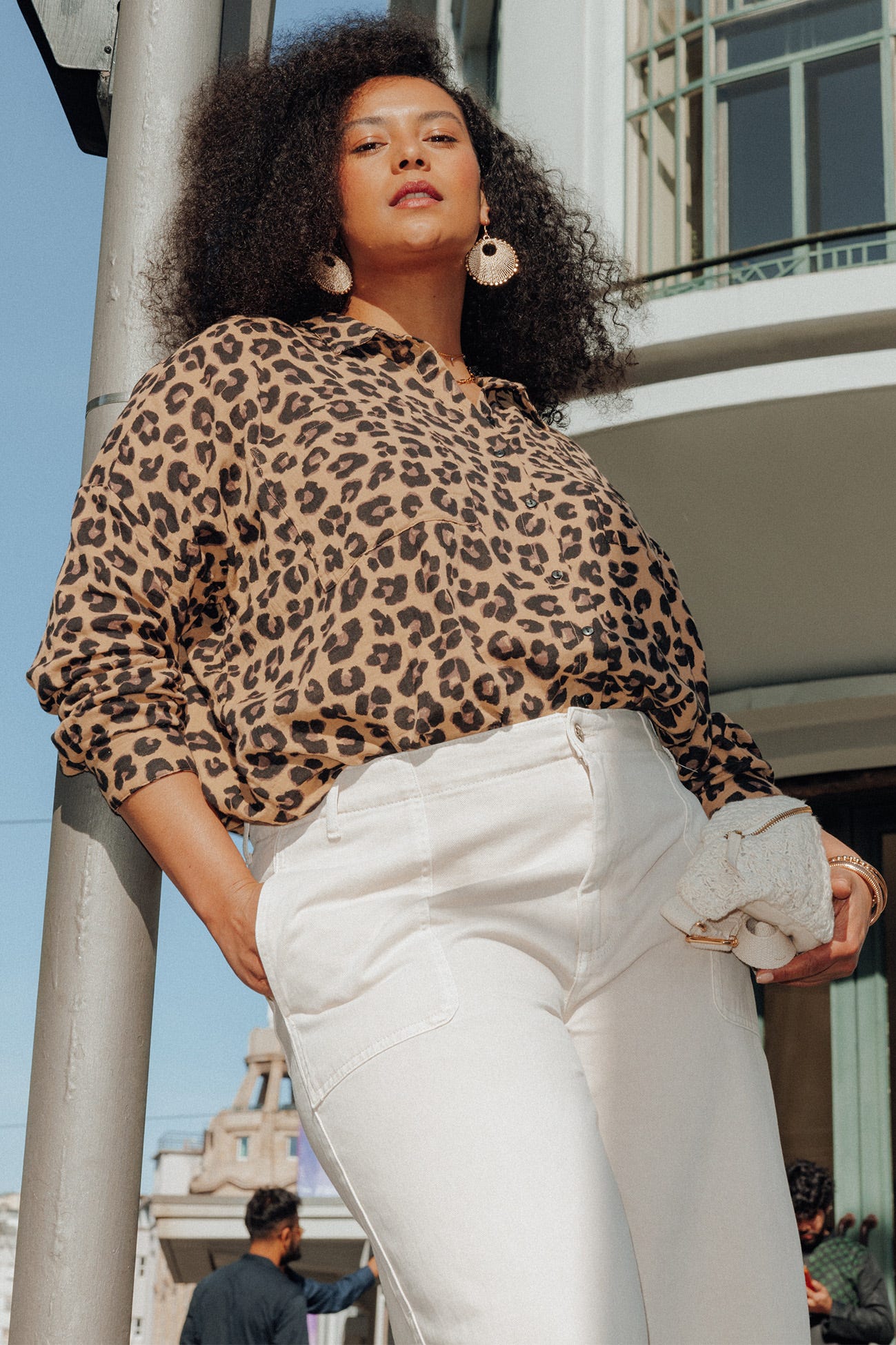 Chemise léopard gaze de coton