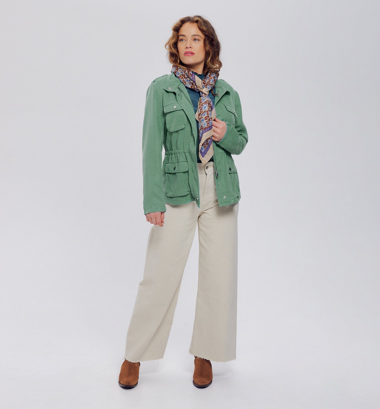 Canvas sahara jacket - Turquoise