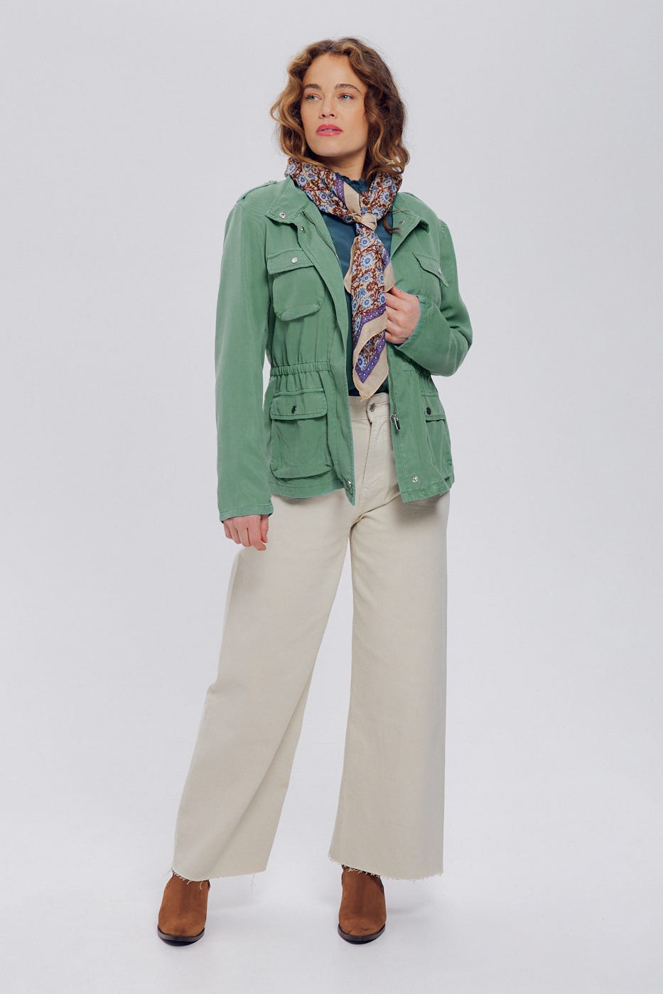 Veste saharienne en toile