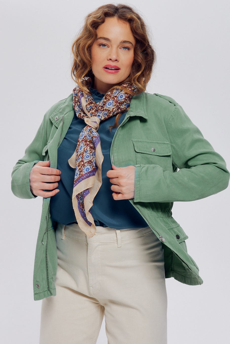 Veste saharienne en toile