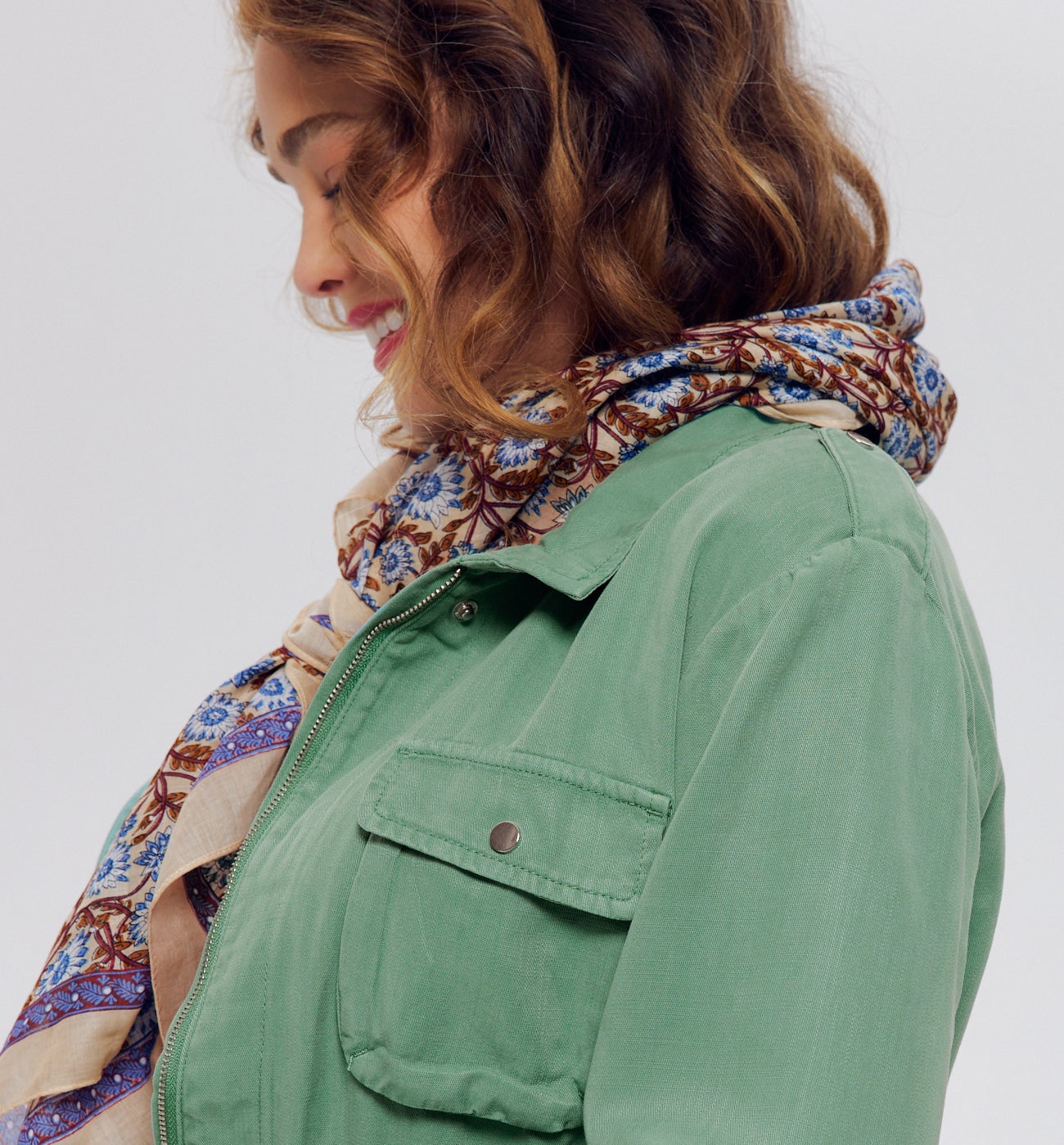 Canvas sahara jacket - Turquoise
