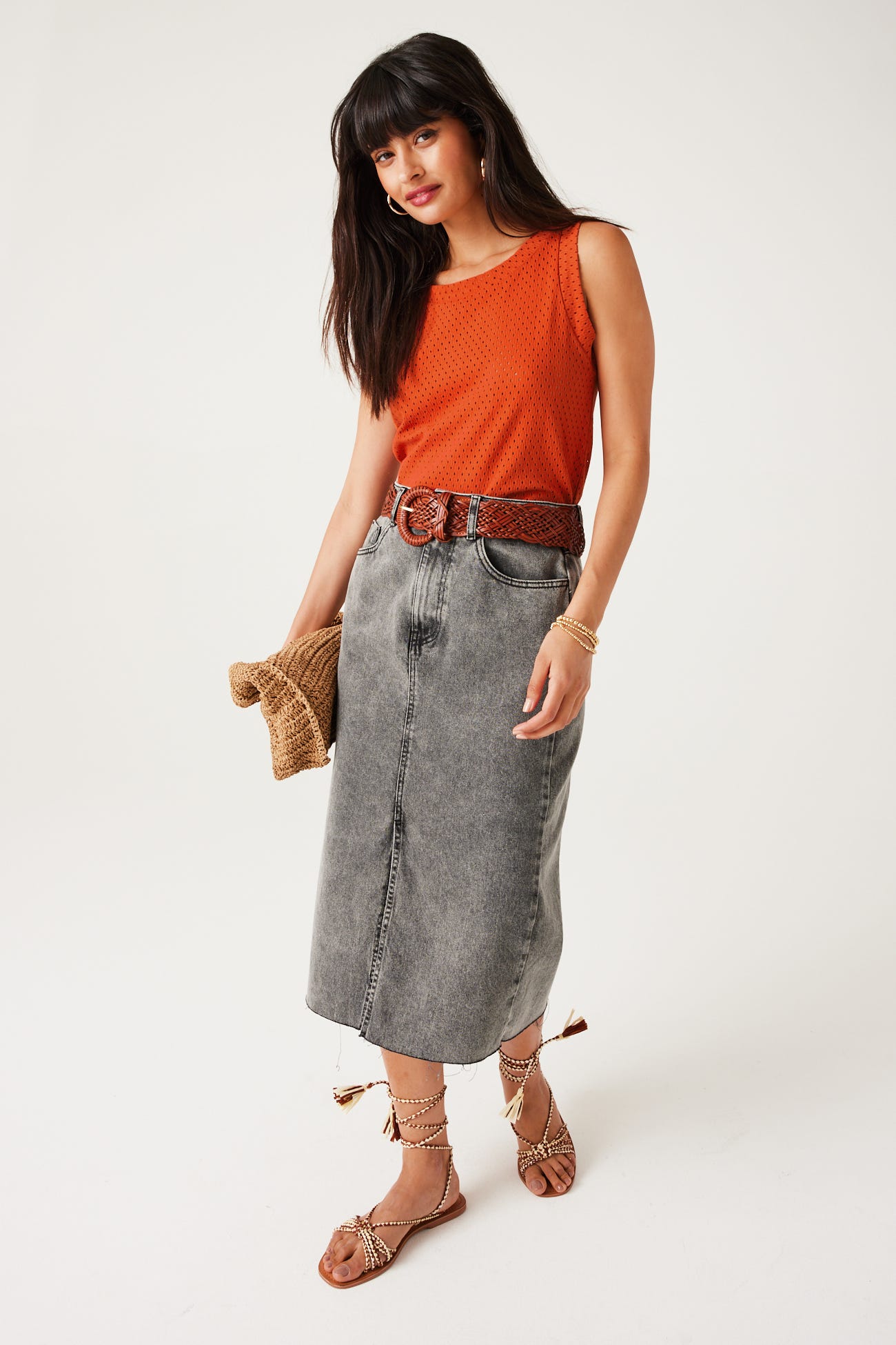 Crop top ajouré Femme