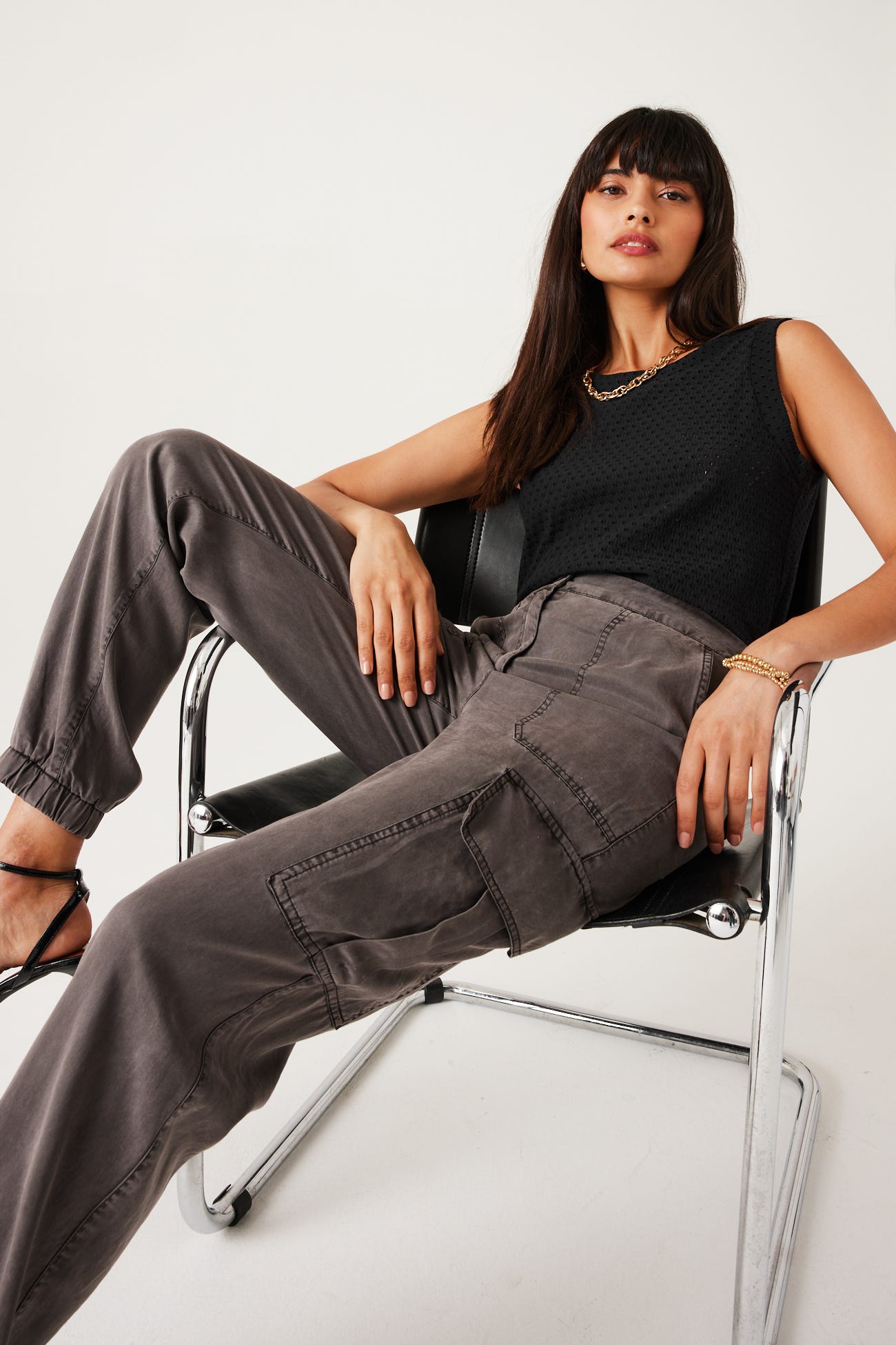 Crop top ajouré Femme