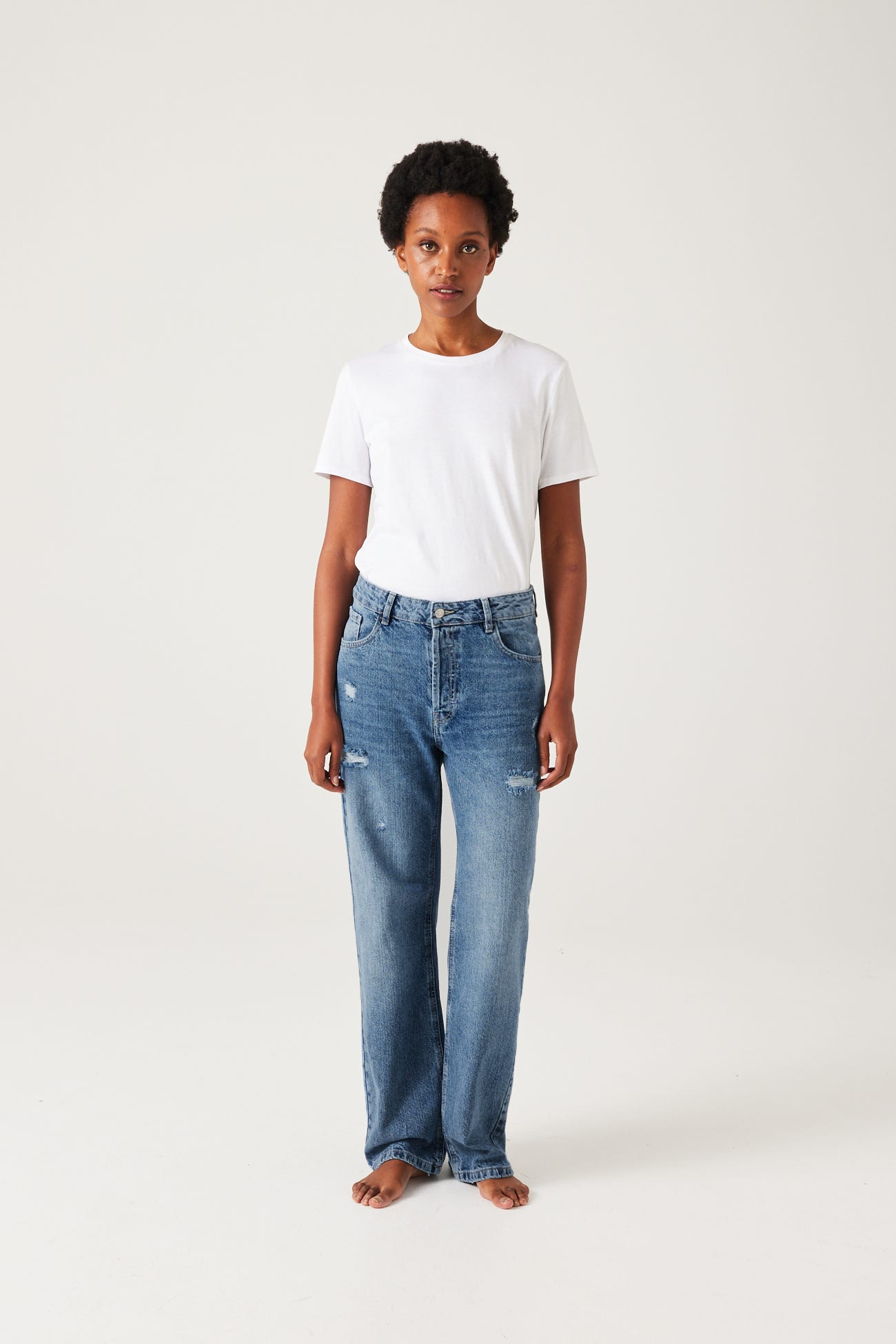 Jeans larghi a vita bassa