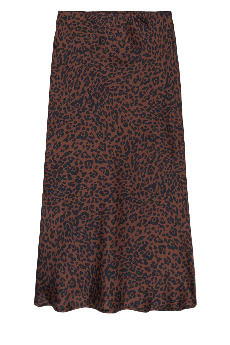 Satin midi skirt