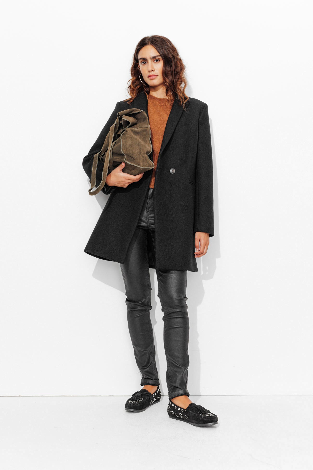 Manteau en laine GISELE court
