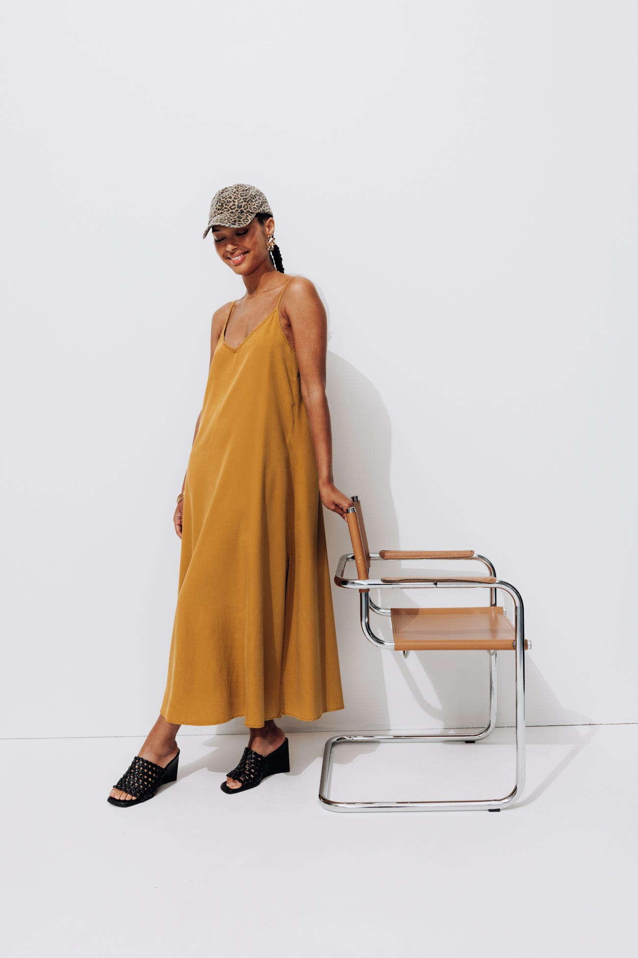 Robe longue à bretelles Femme