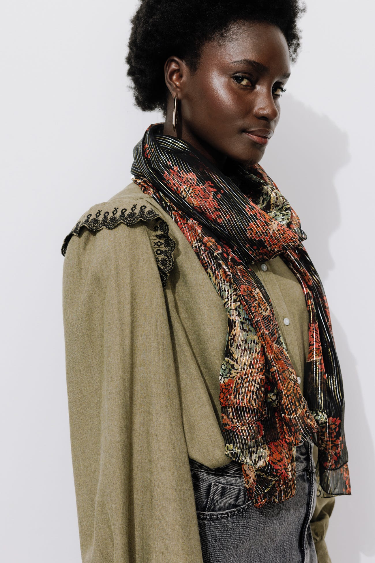 Foulard imprimé irisé Femme