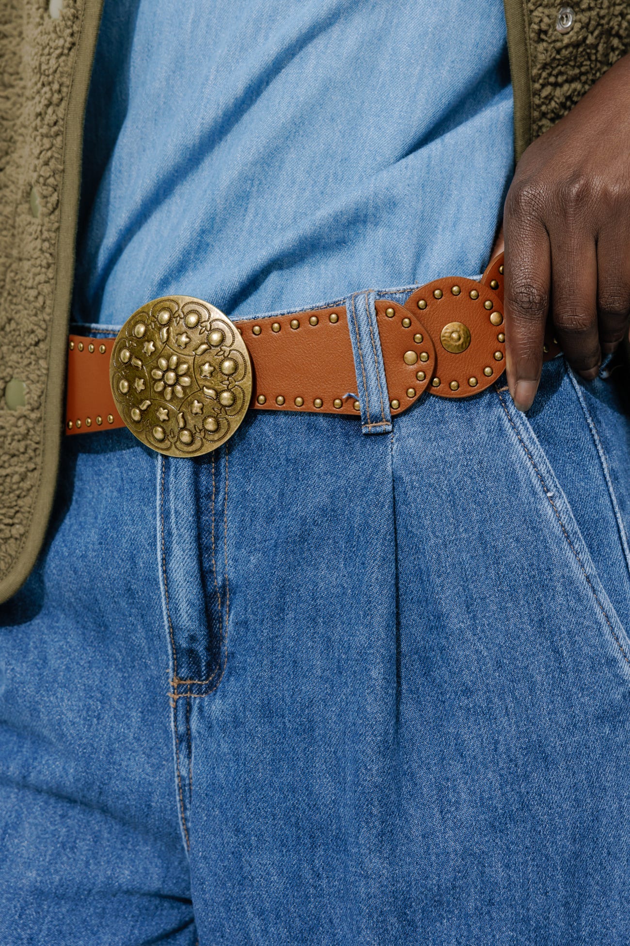 Ceinture à large boucle Femme