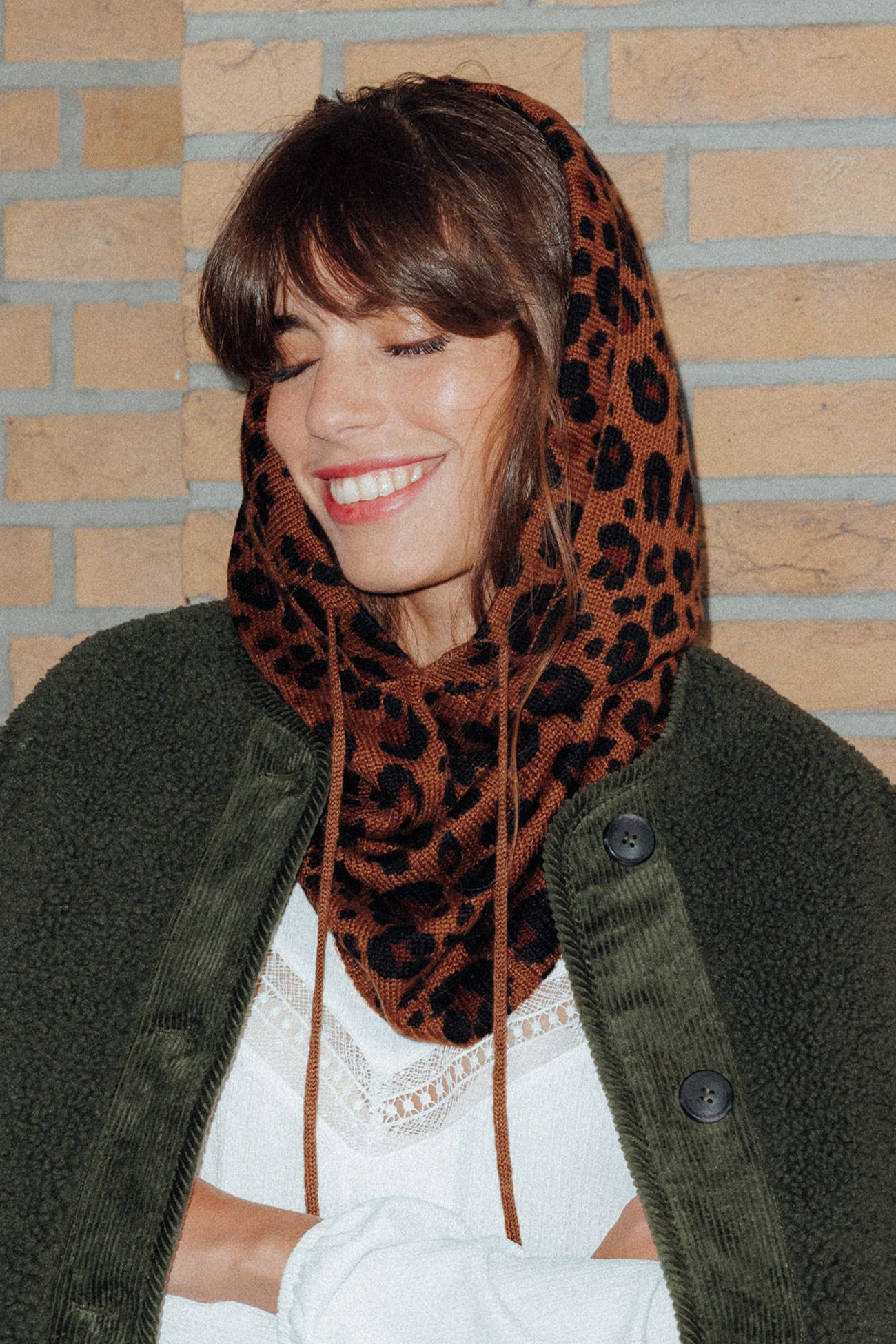 Cagoule oversize léopard