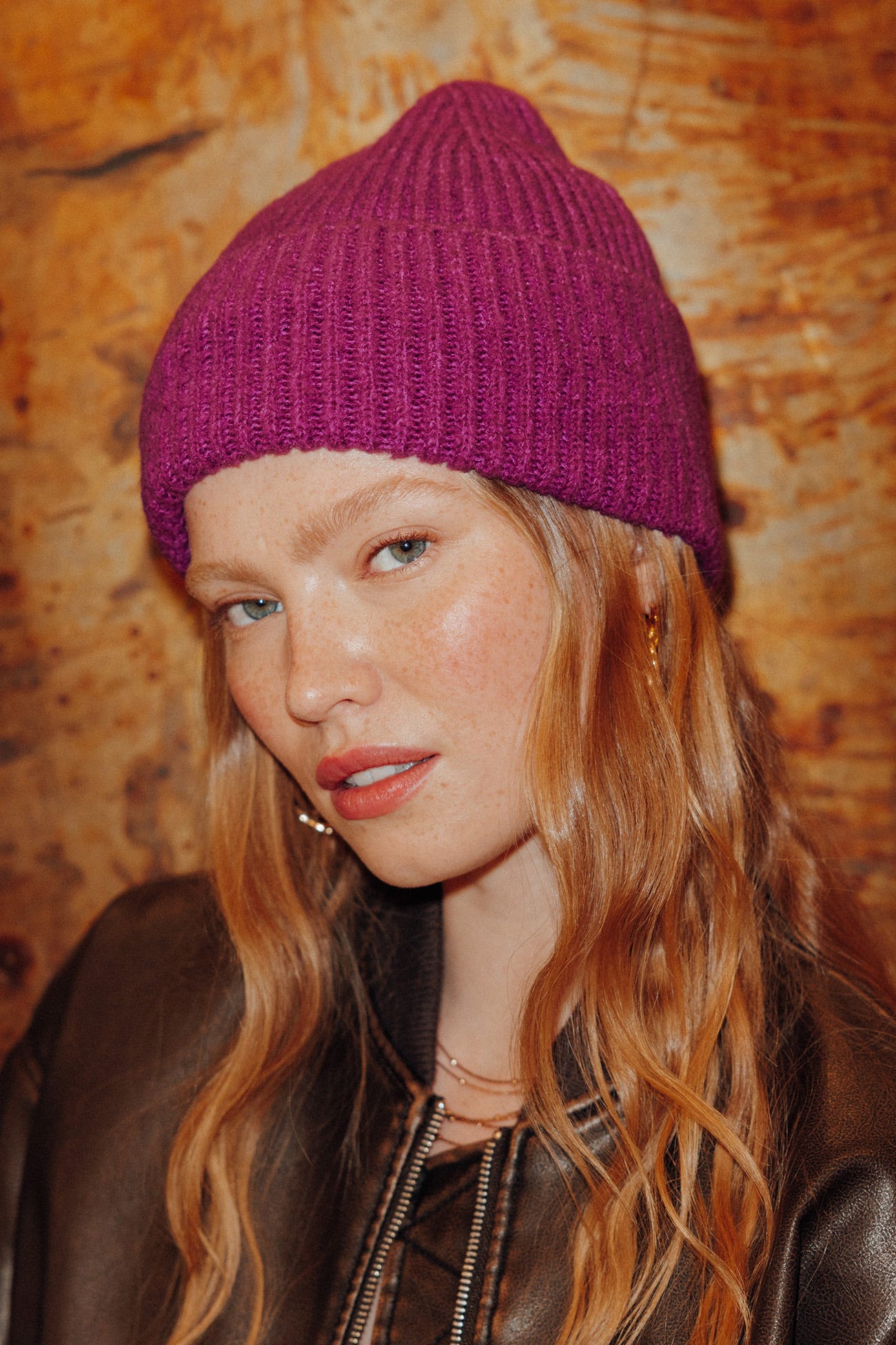 Ribbed knit hat
