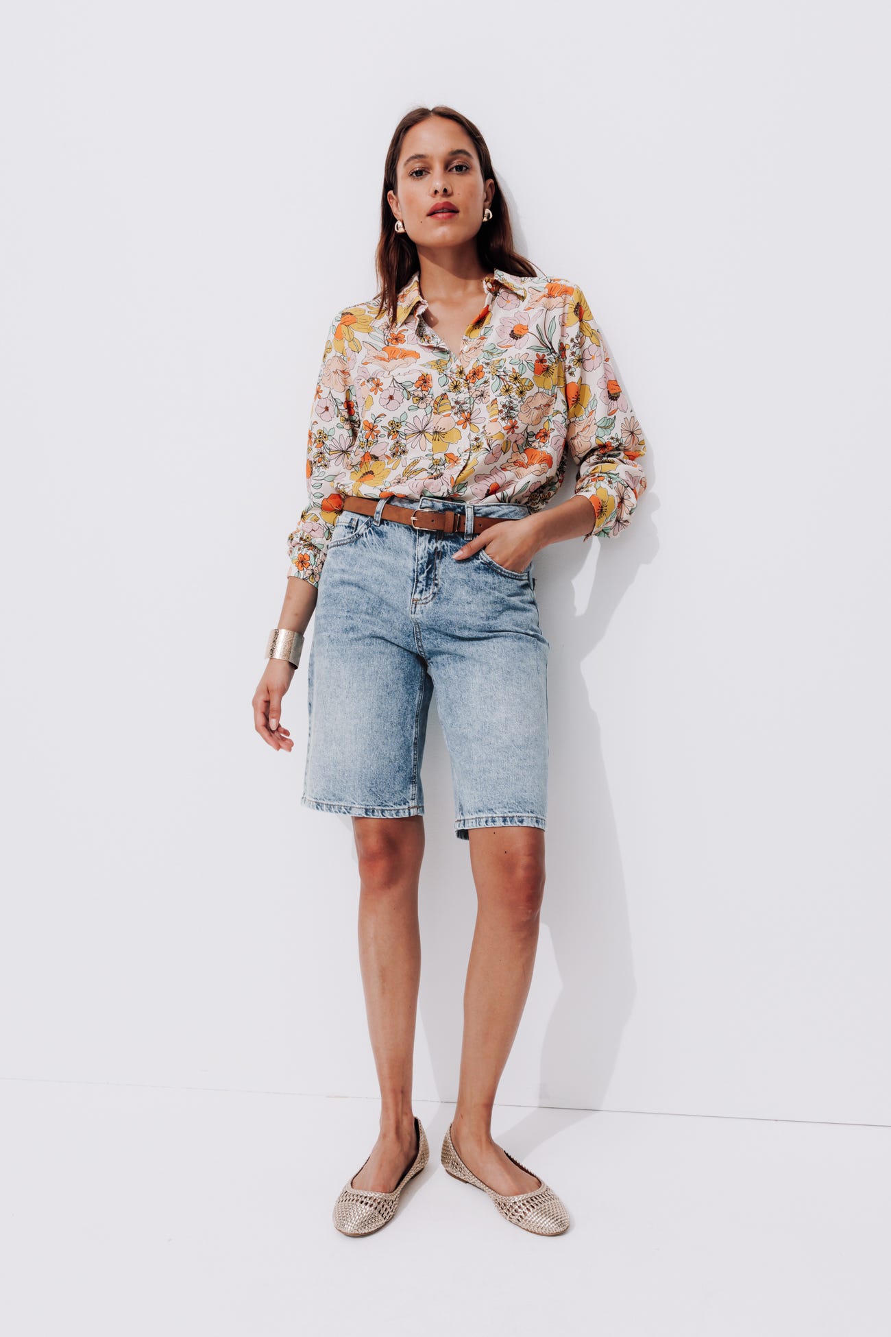 Bermuda en jean Femme