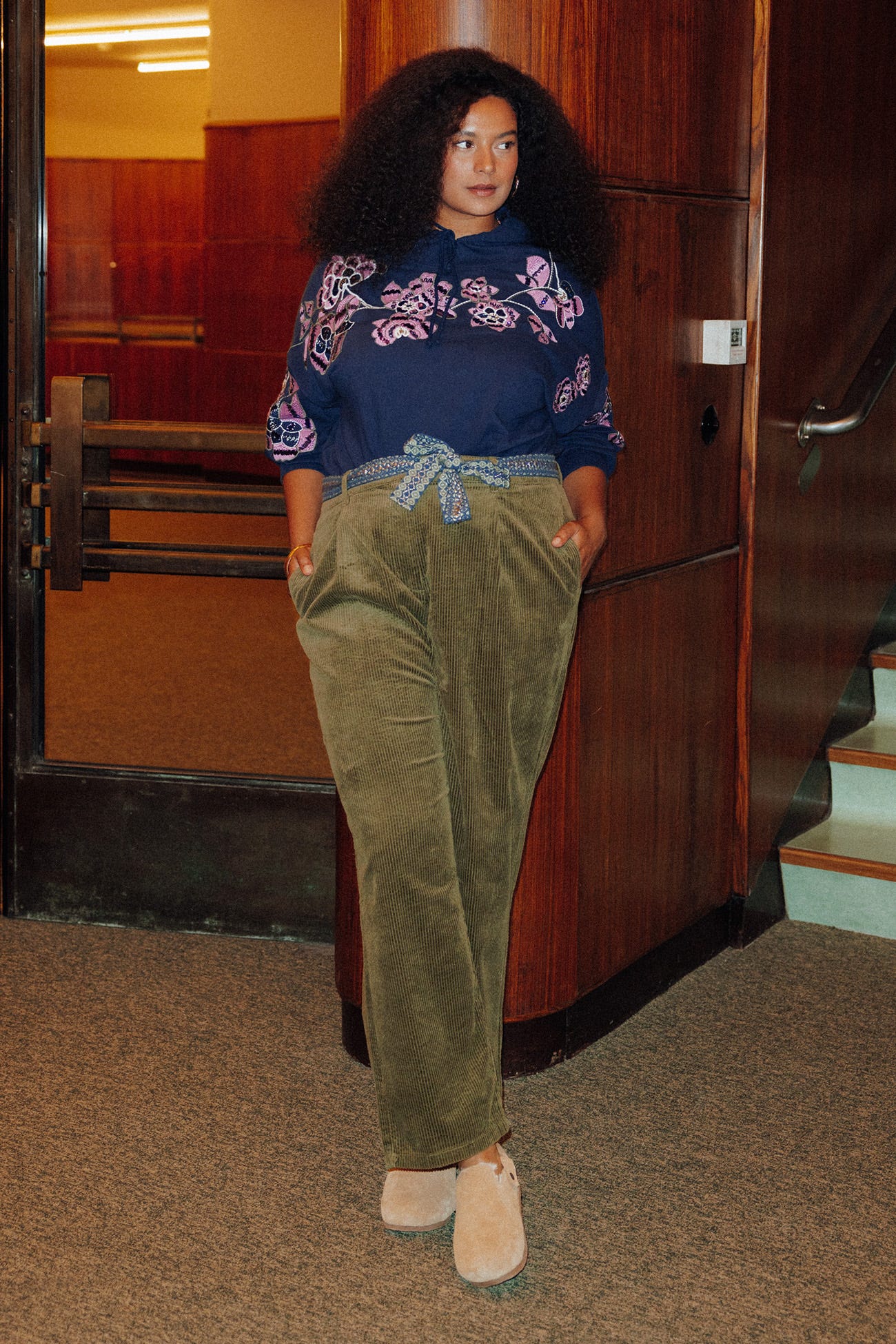Pantalon en velours côtelé