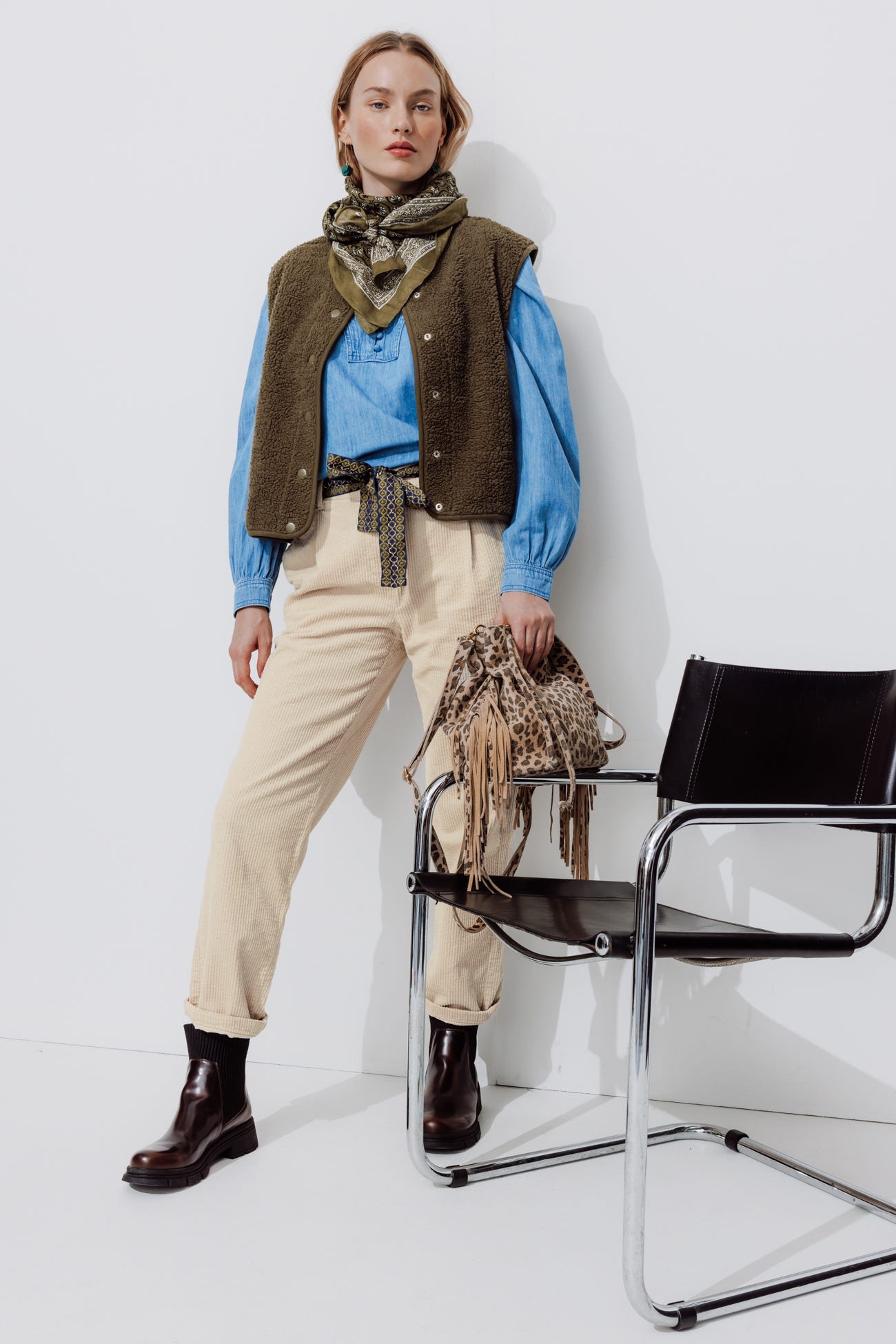 Pantalon en velours côtelé