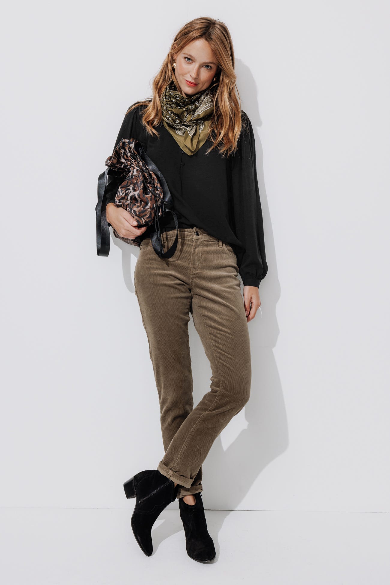 Plain crinkle blouse