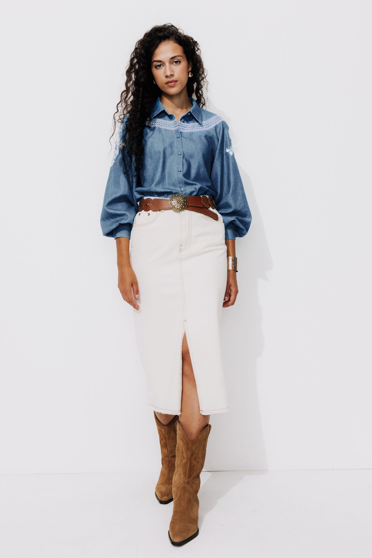 Chemise brodée Femme