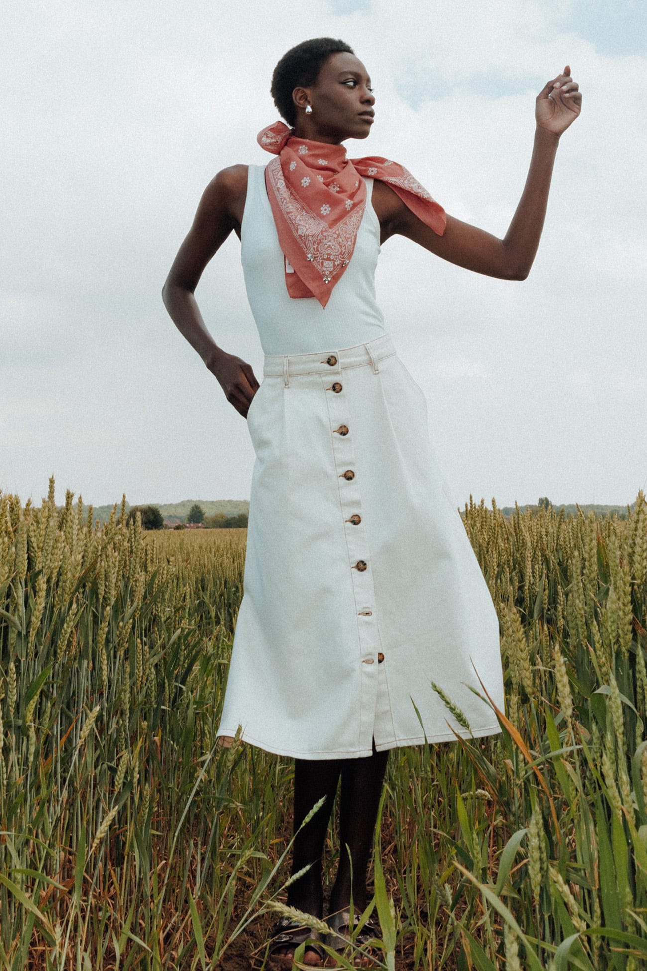 Spódnica zapinana na guziki