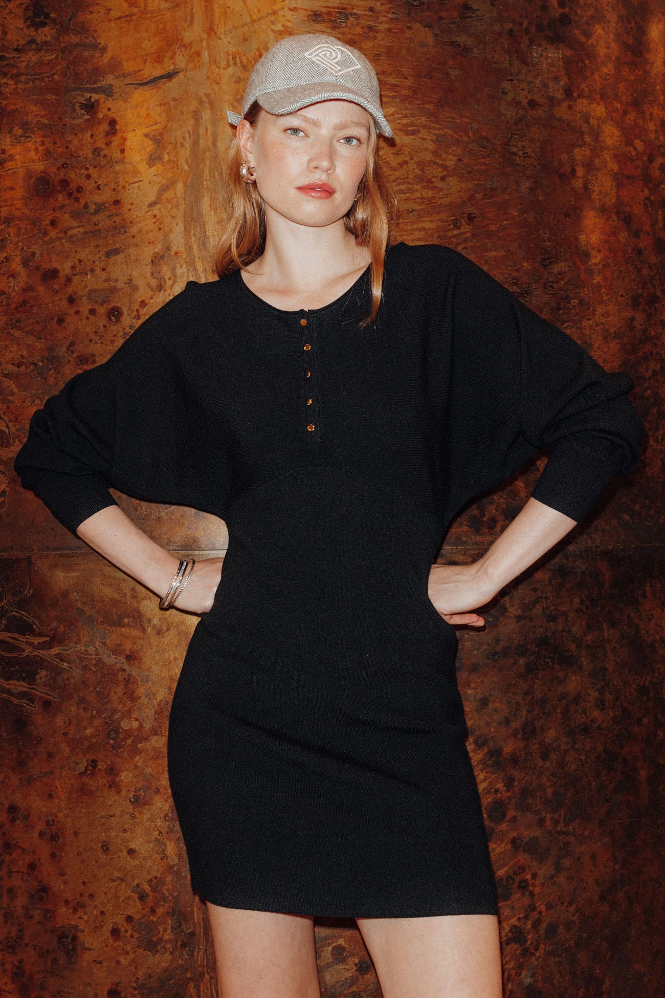 Robe-pull courte Femme