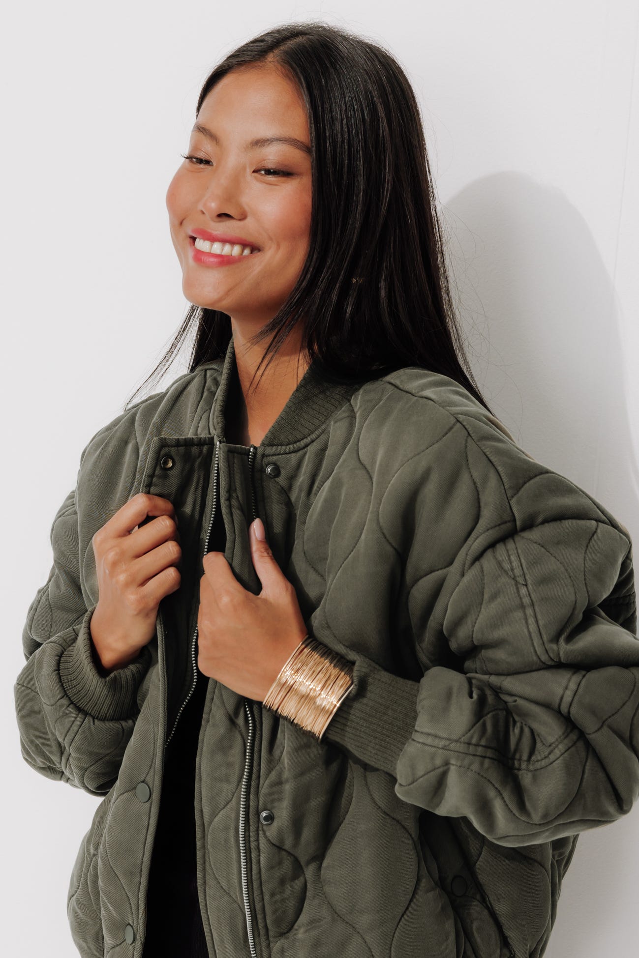 Bomber acolchada lyocell