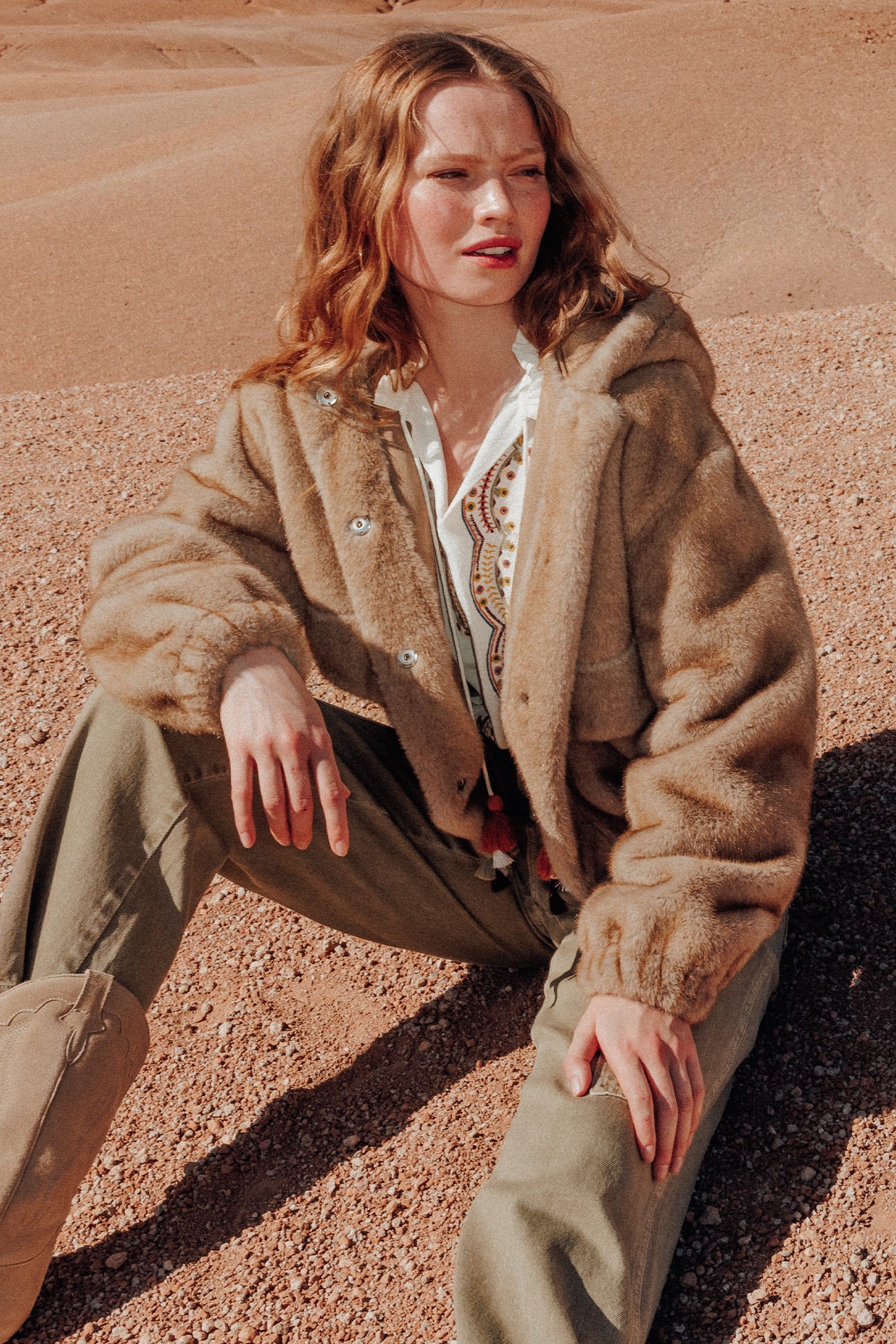 Blouson en fausse fourrure