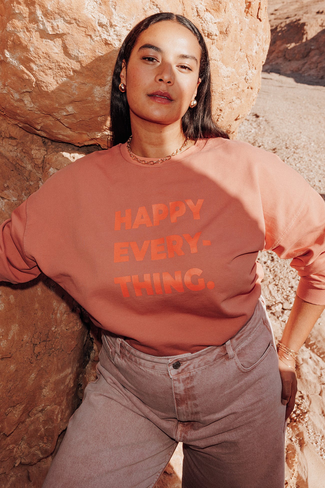 Sweat-shirt à message Femme