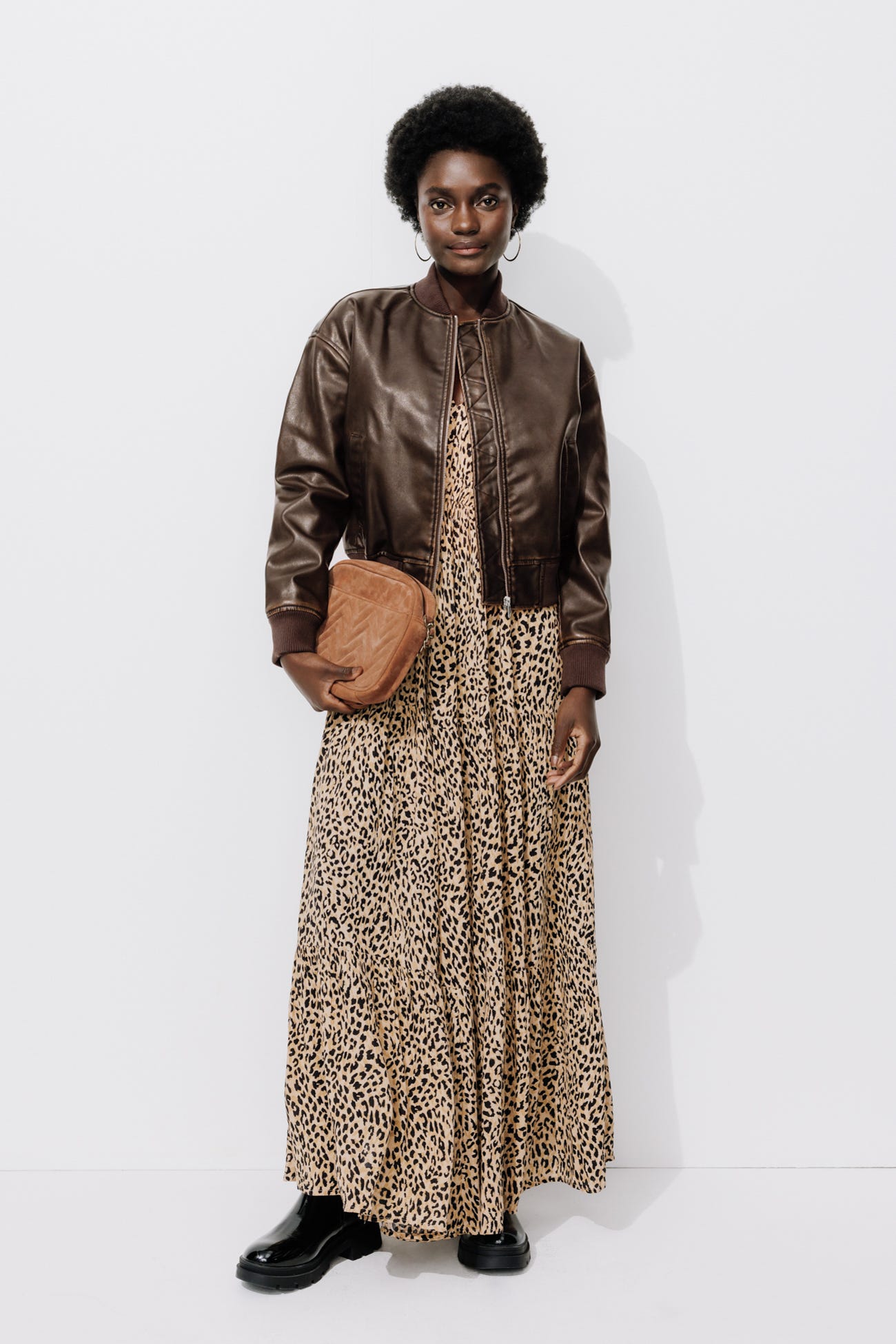 Bomber en simili Femme