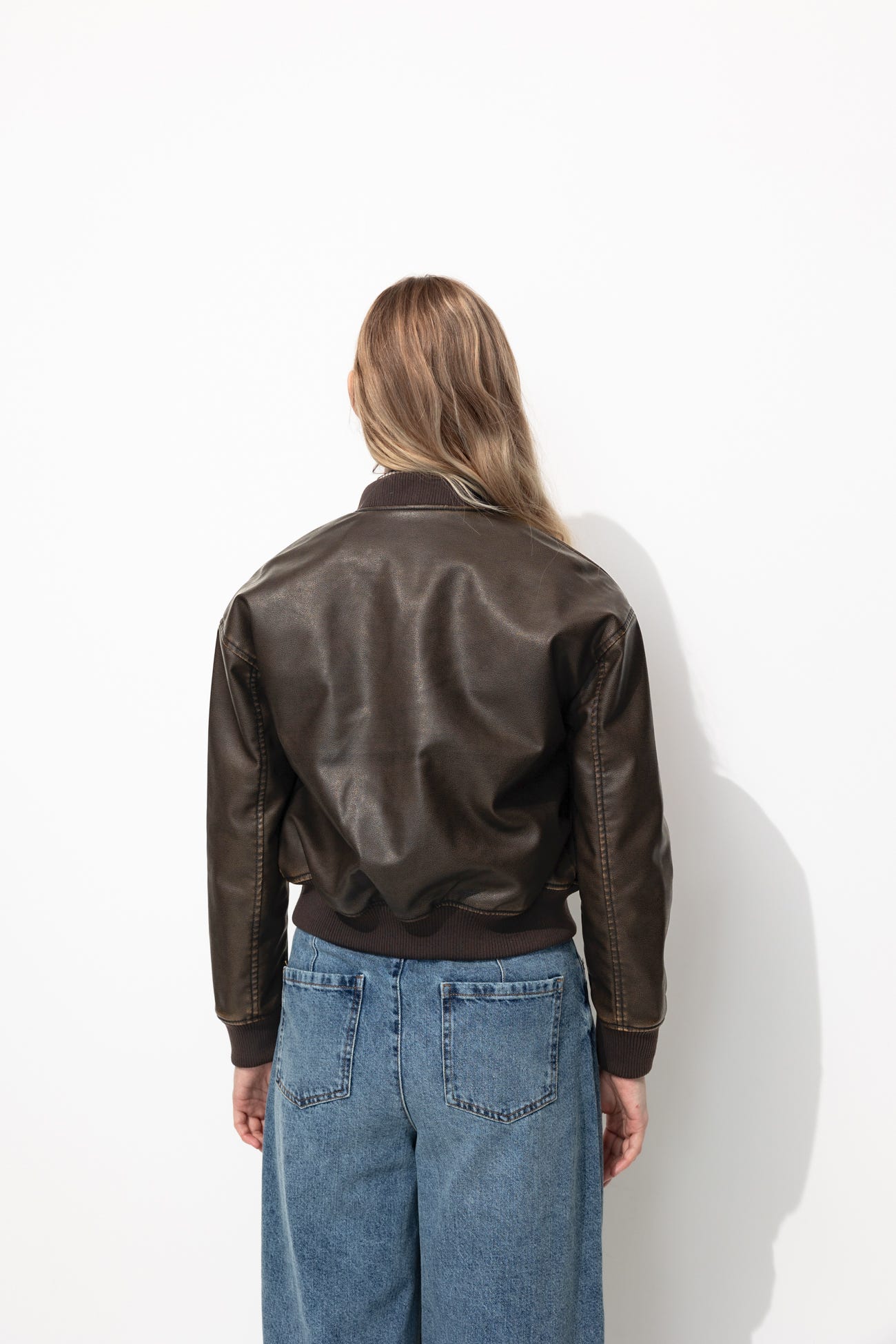 Bomber en simili Femme