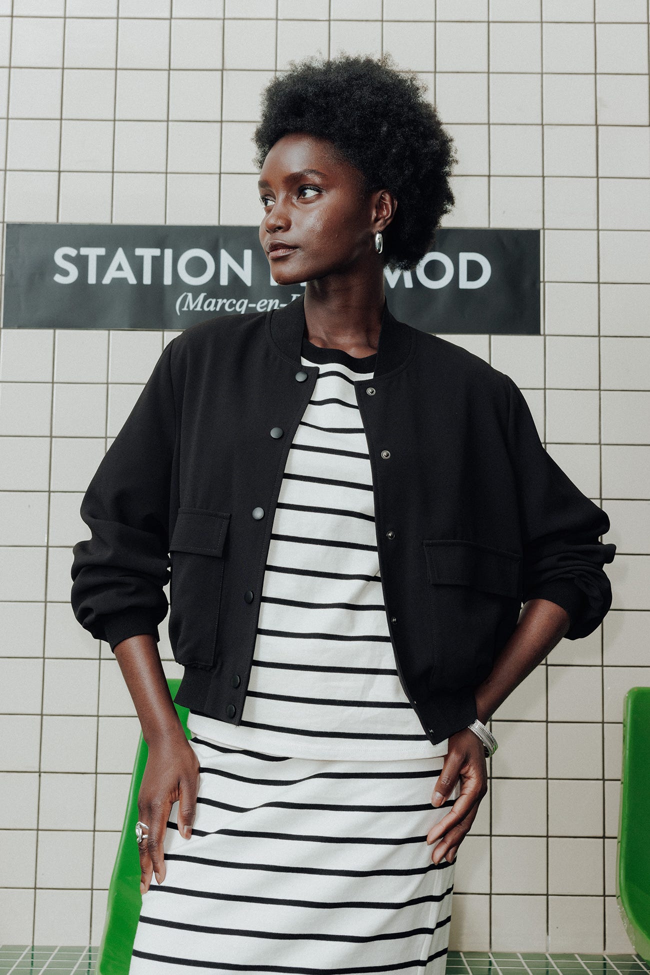 Blouson court teddy Femme