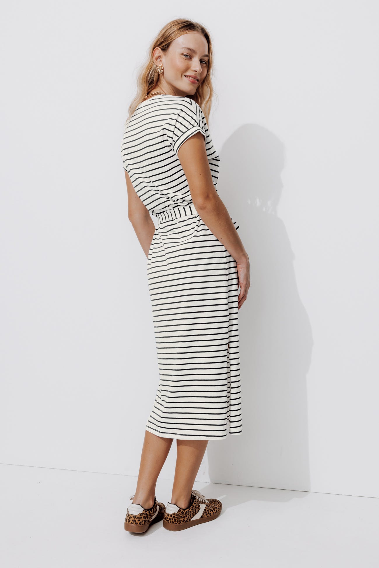 Robe t-shirt marinière Femme