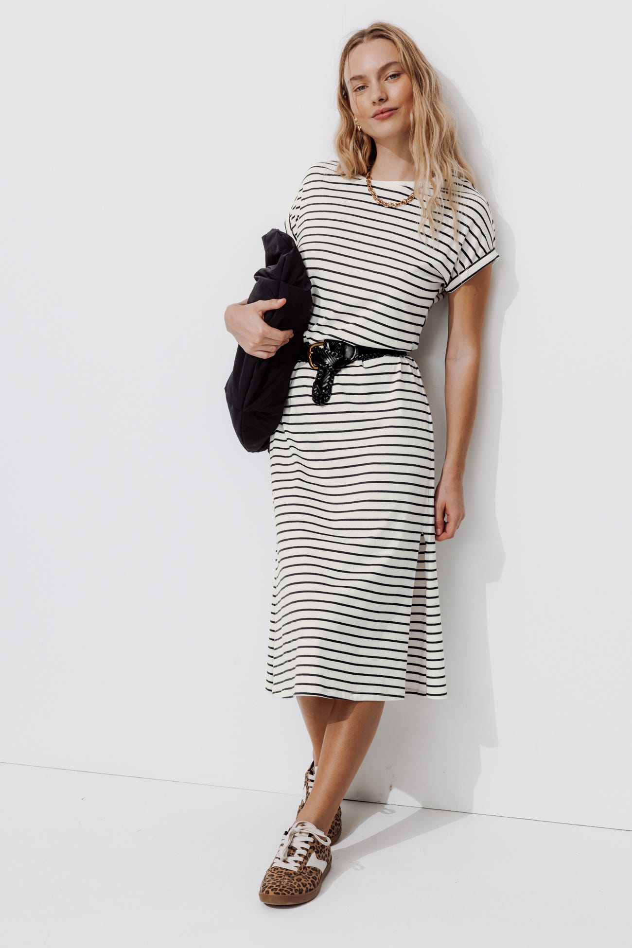 Robe t-shirt marinière Femme