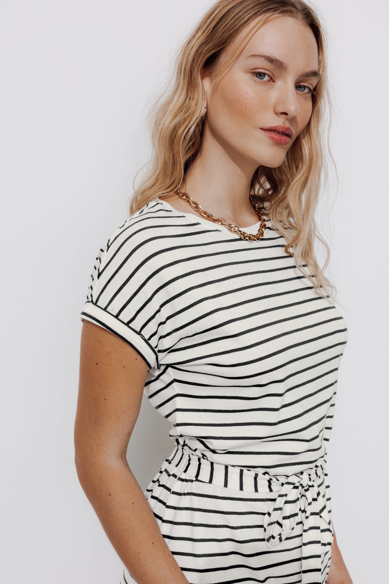 Robe t-shirt marinière Femme