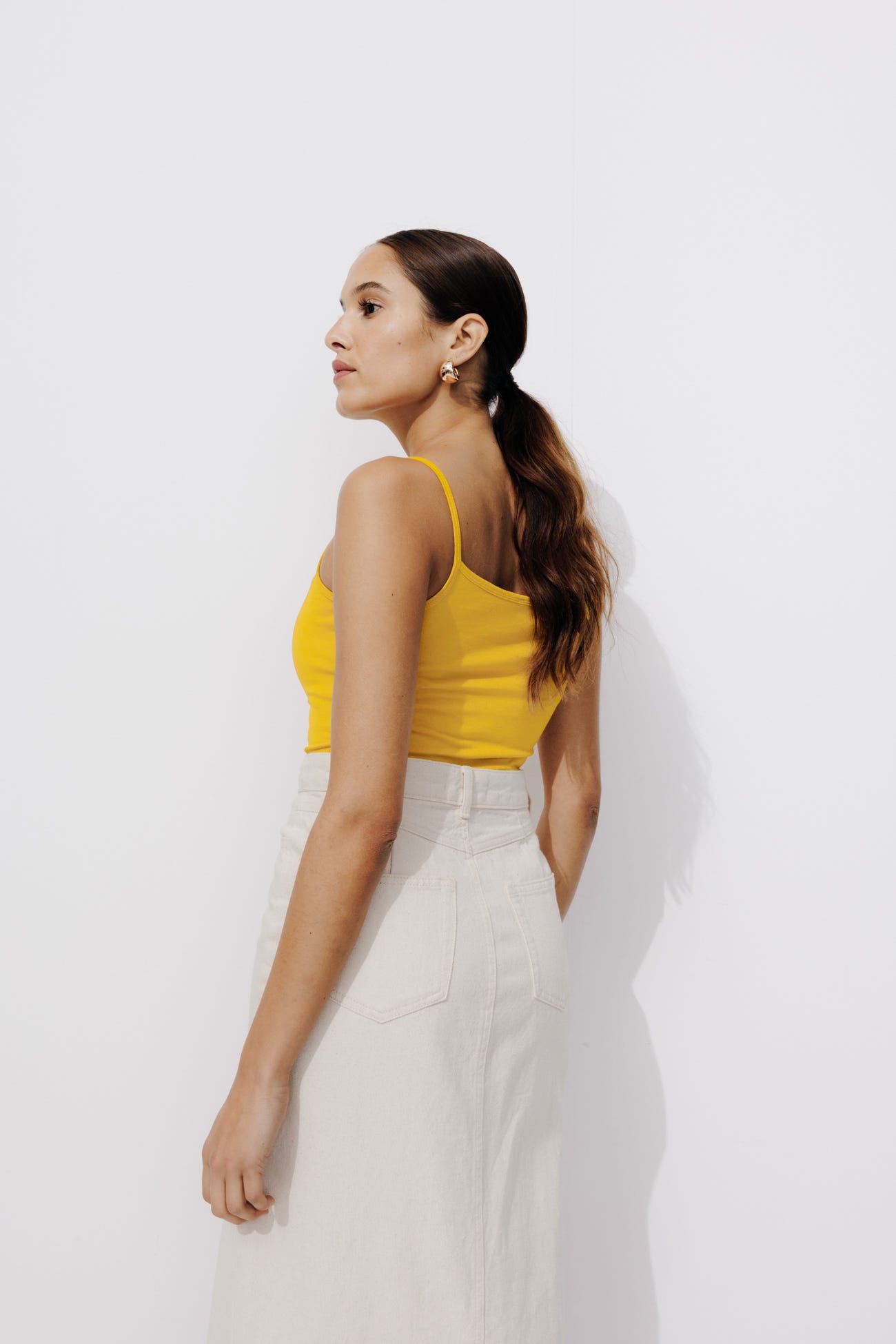 Top eco design con spalline