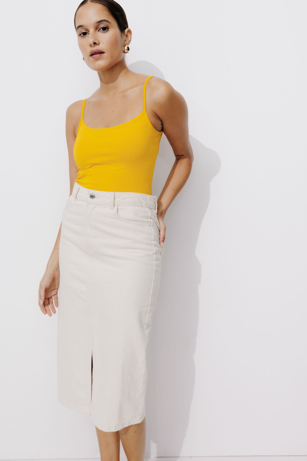 Top eco design con spalline