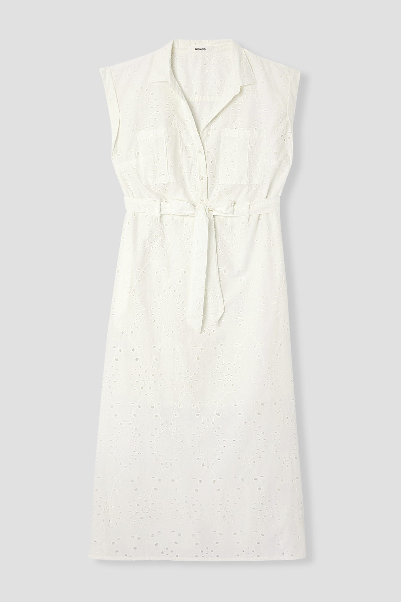 Maxikleid m. engl. Stickerei