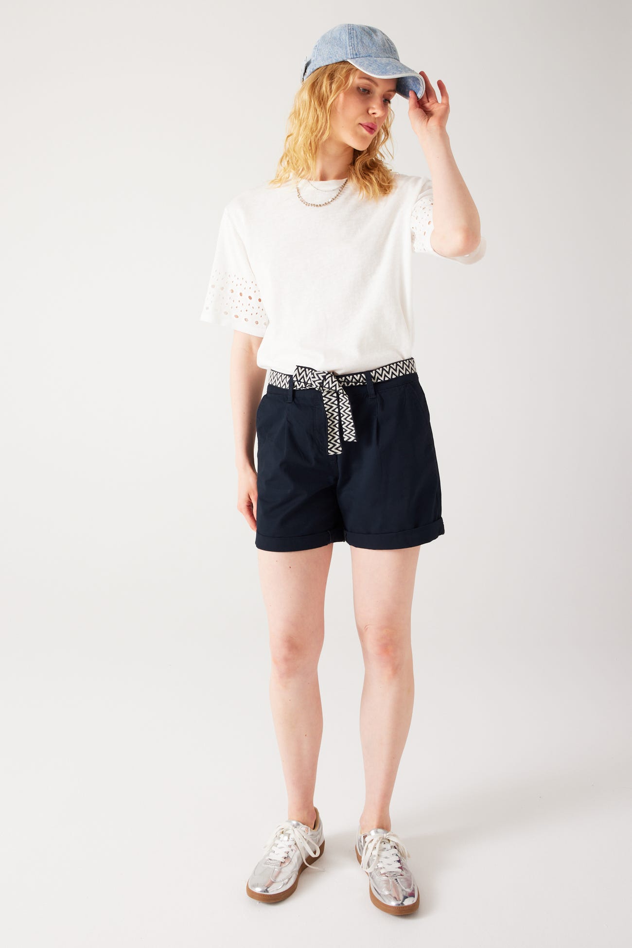 Short à pinces + ceinture
