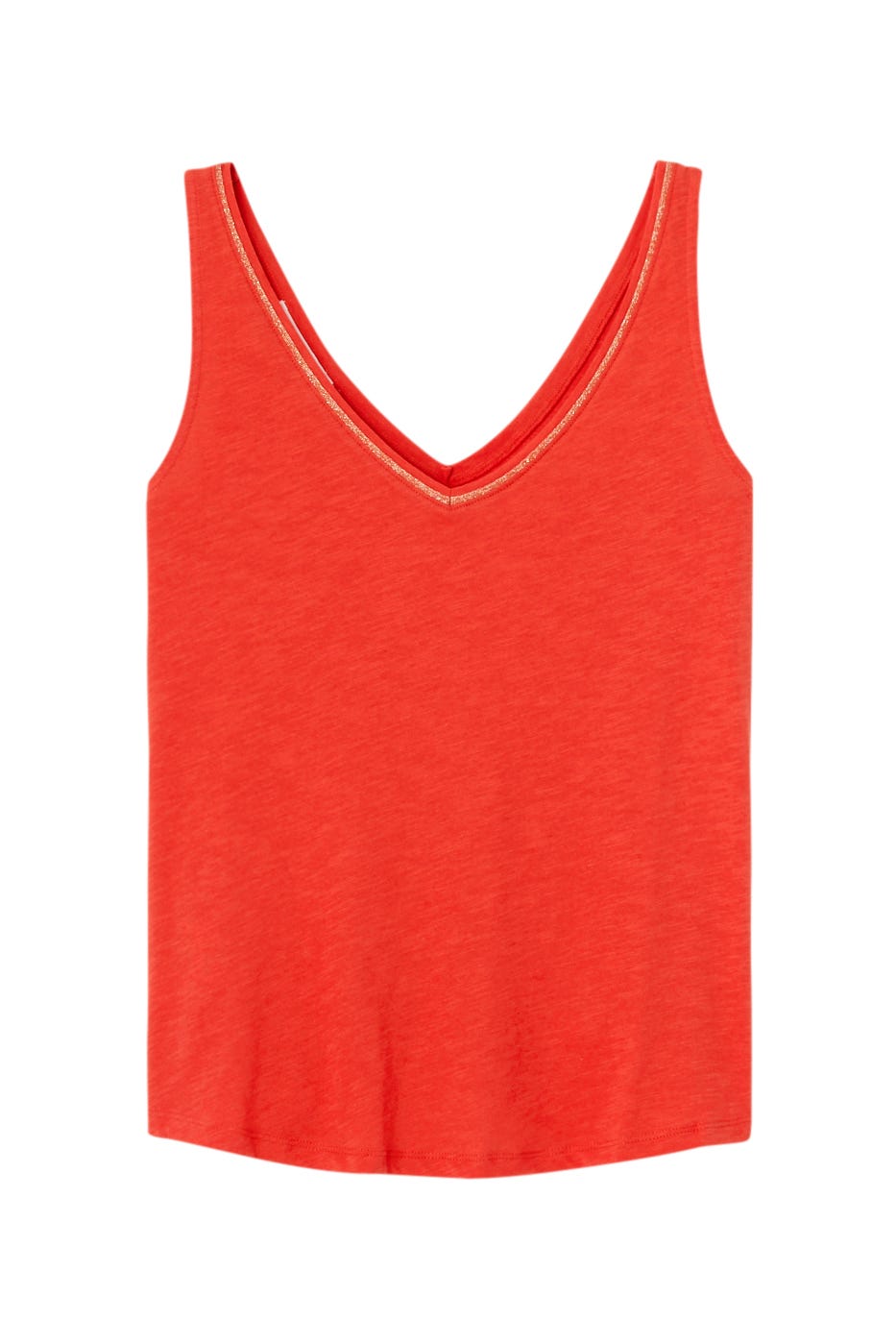 V-neckline sleeveless top
