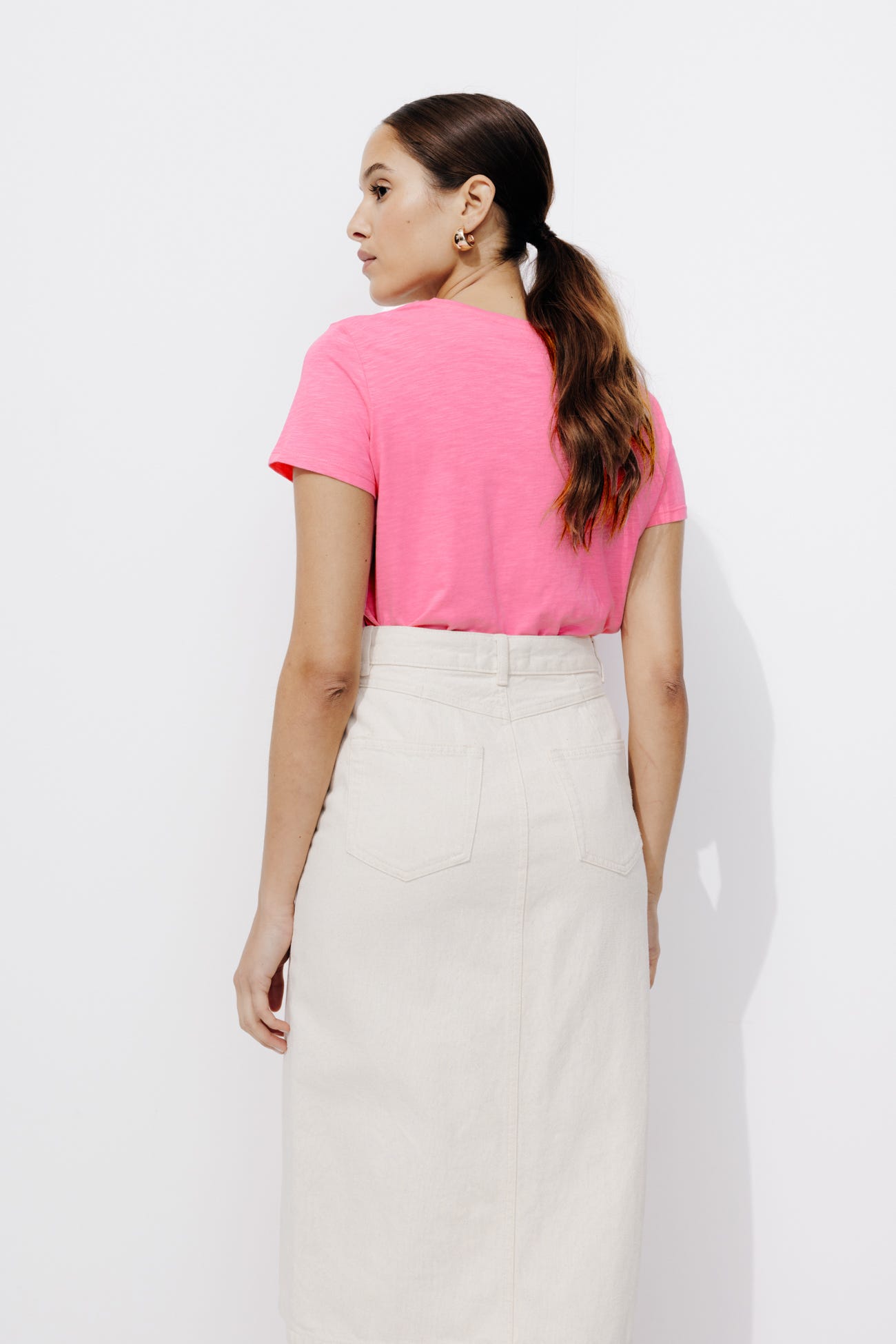 T-shirt col V Femme