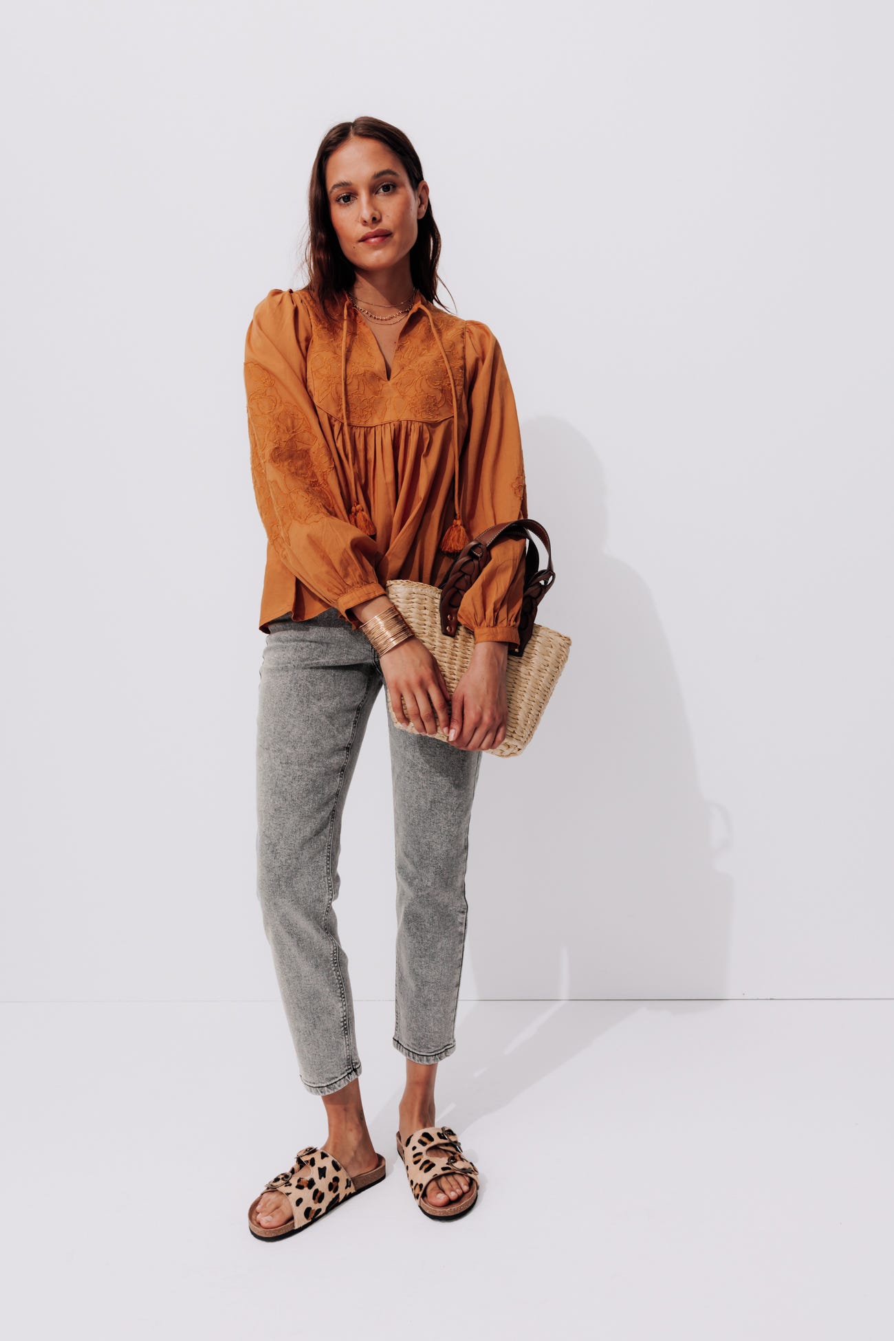 GASTON slim-leg cropped jeans