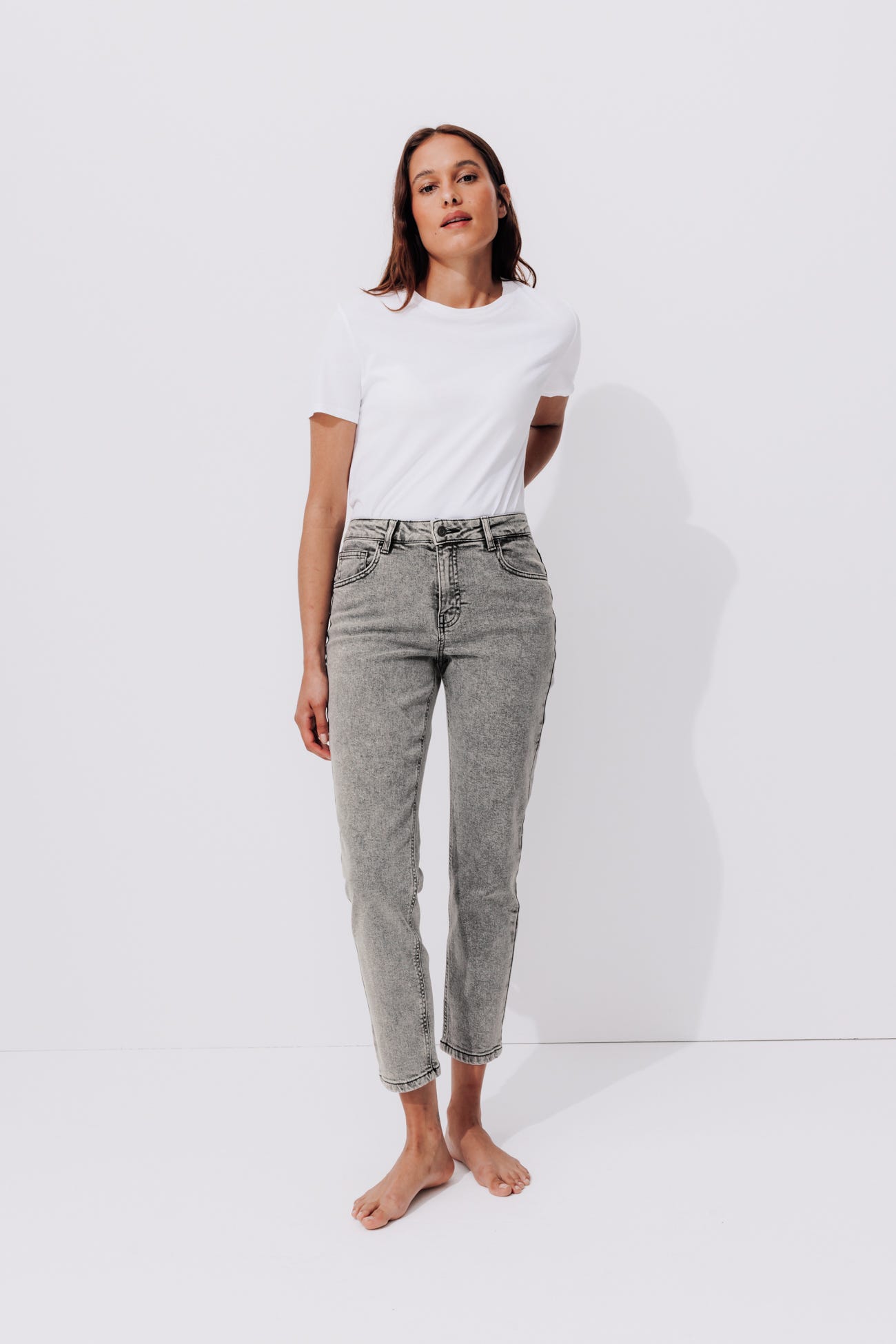 GASTON slim-leg cropped jeans