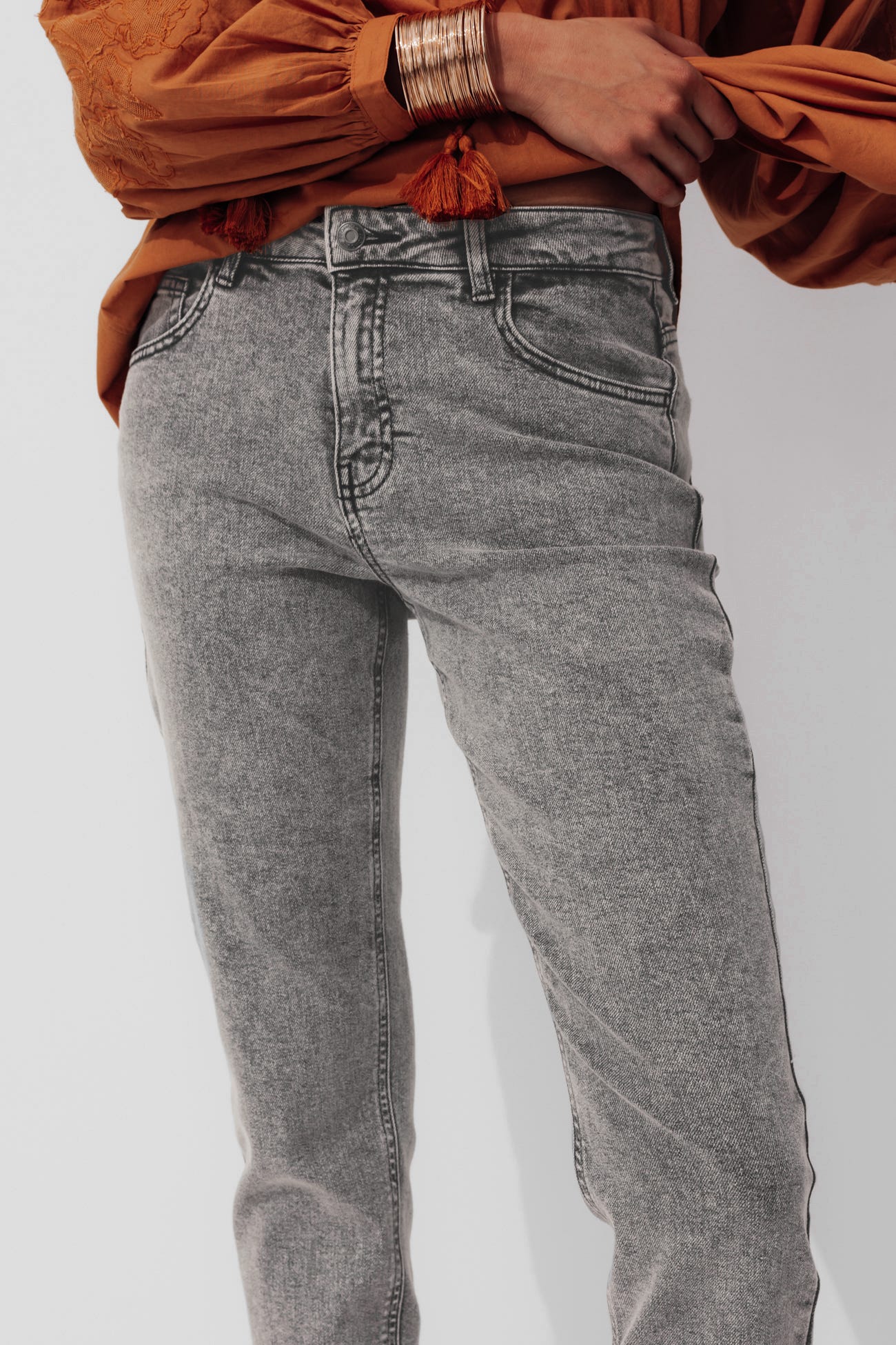 GASTON slim-leg cropped jeans