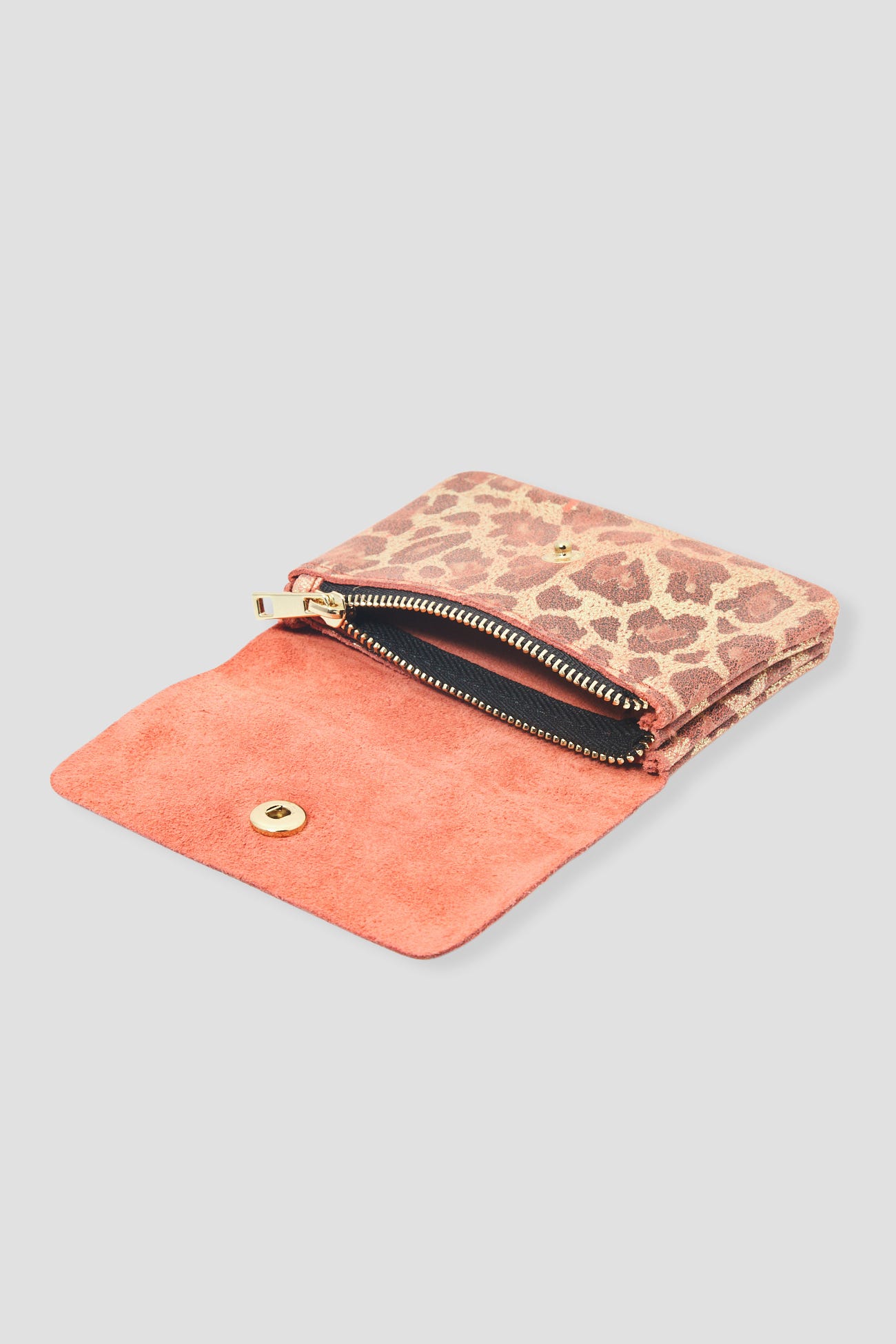 Monedero leopardo brillante