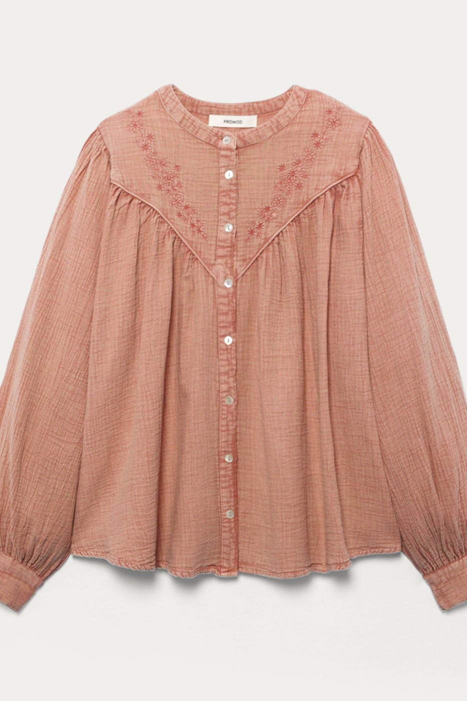 Oversized embroidered shirt
