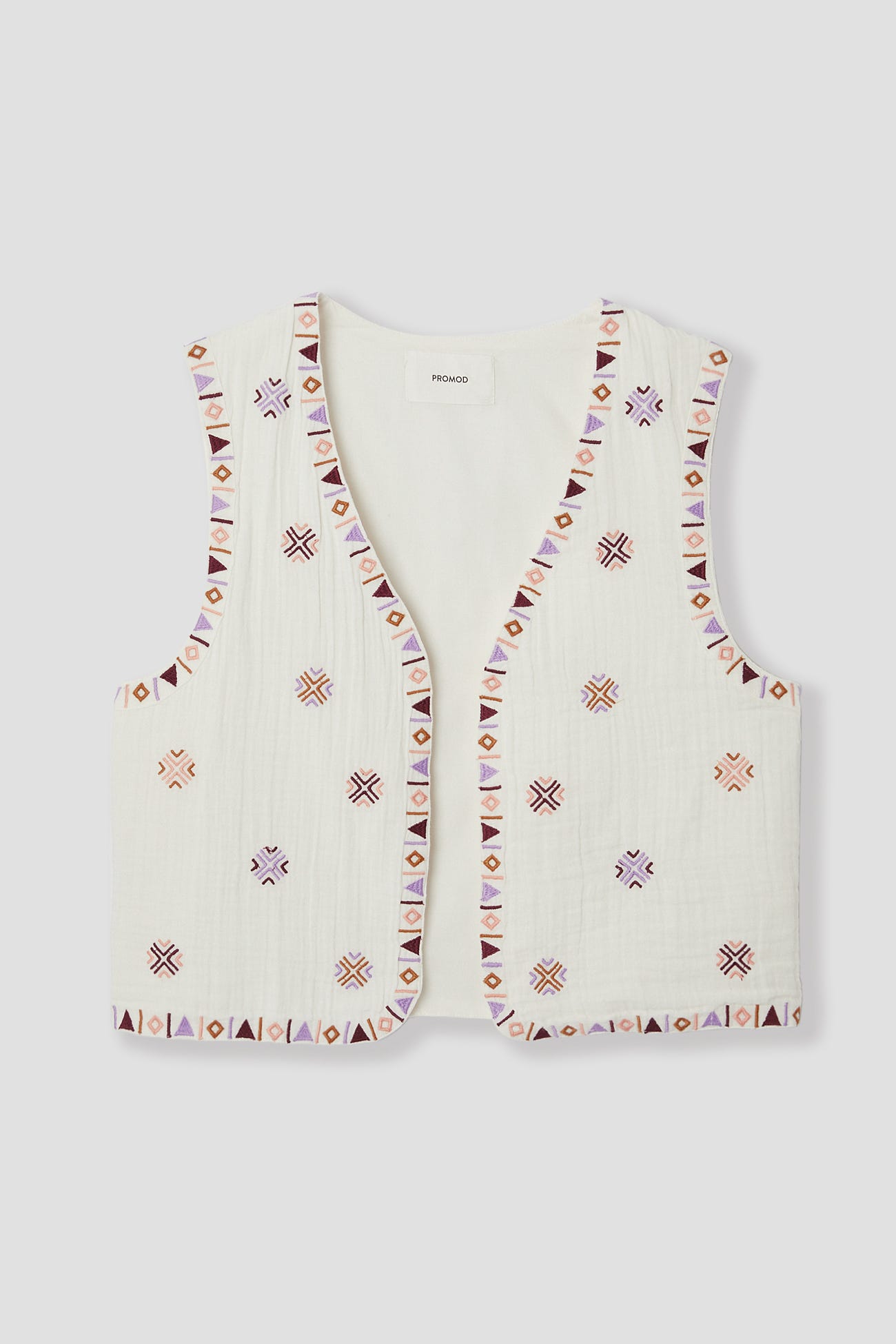 Boléro brodé en coton Femme