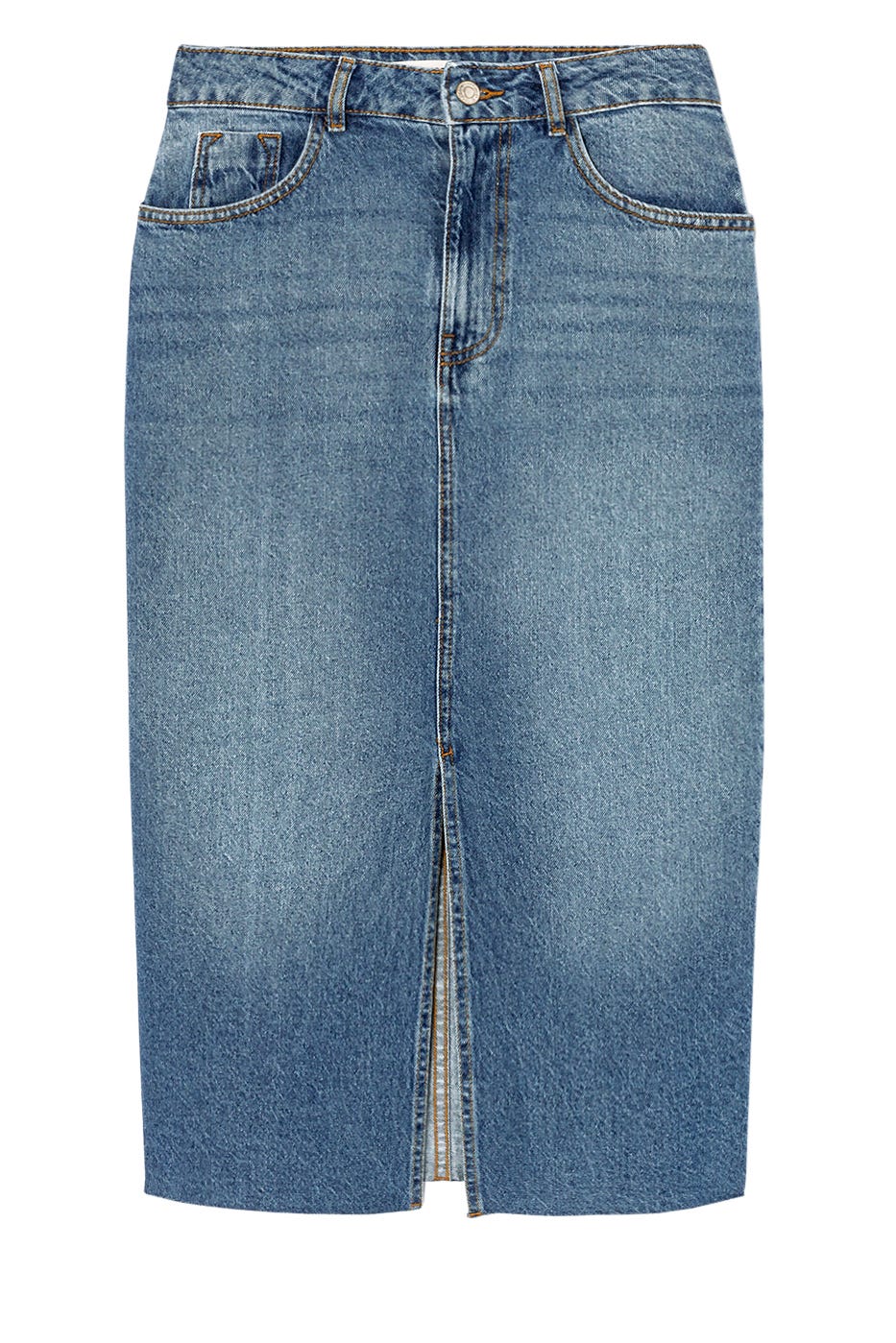 Jupe midi en jean Femme
